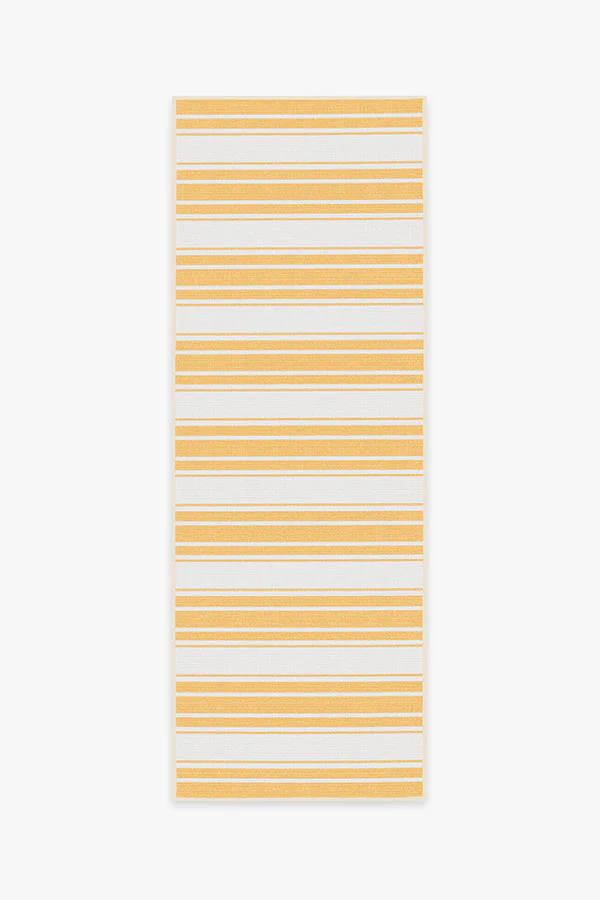 Marina Stripe Yellow Outdoor Rug
