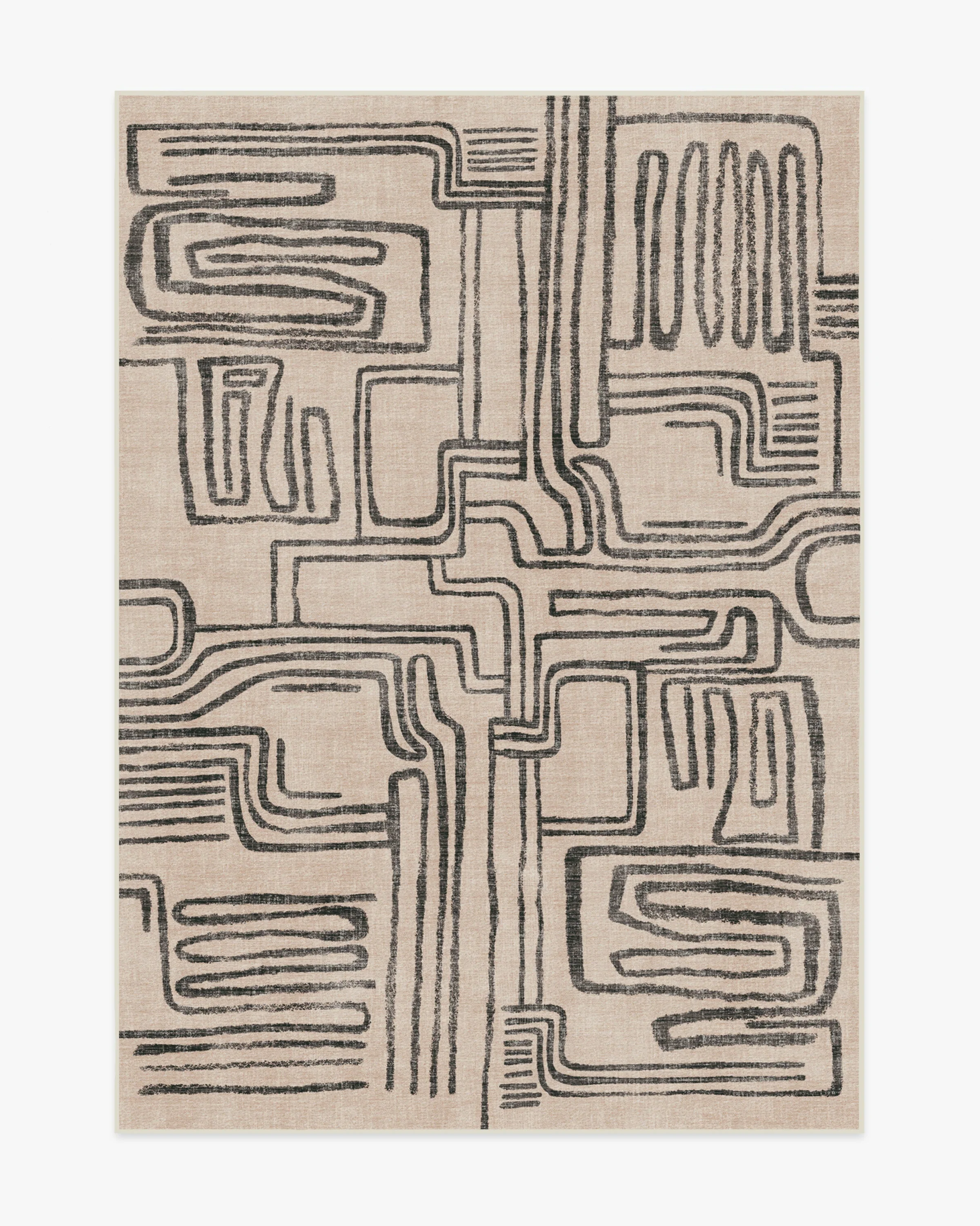 Kassena Black & Ivory Rug by Malene Barnett