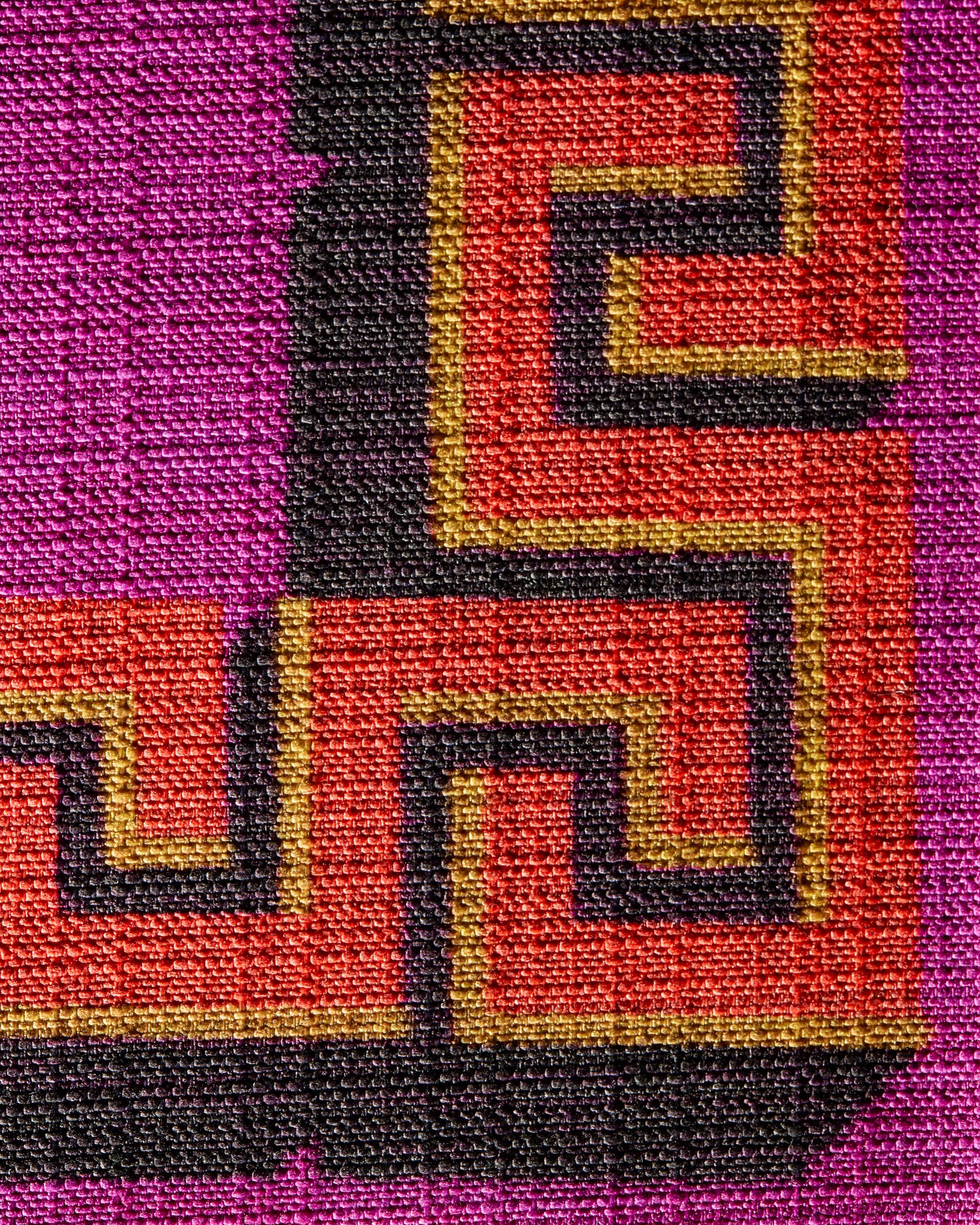 Greek Key Fuchsia Woven Throw Pillow by Jonathan Adler