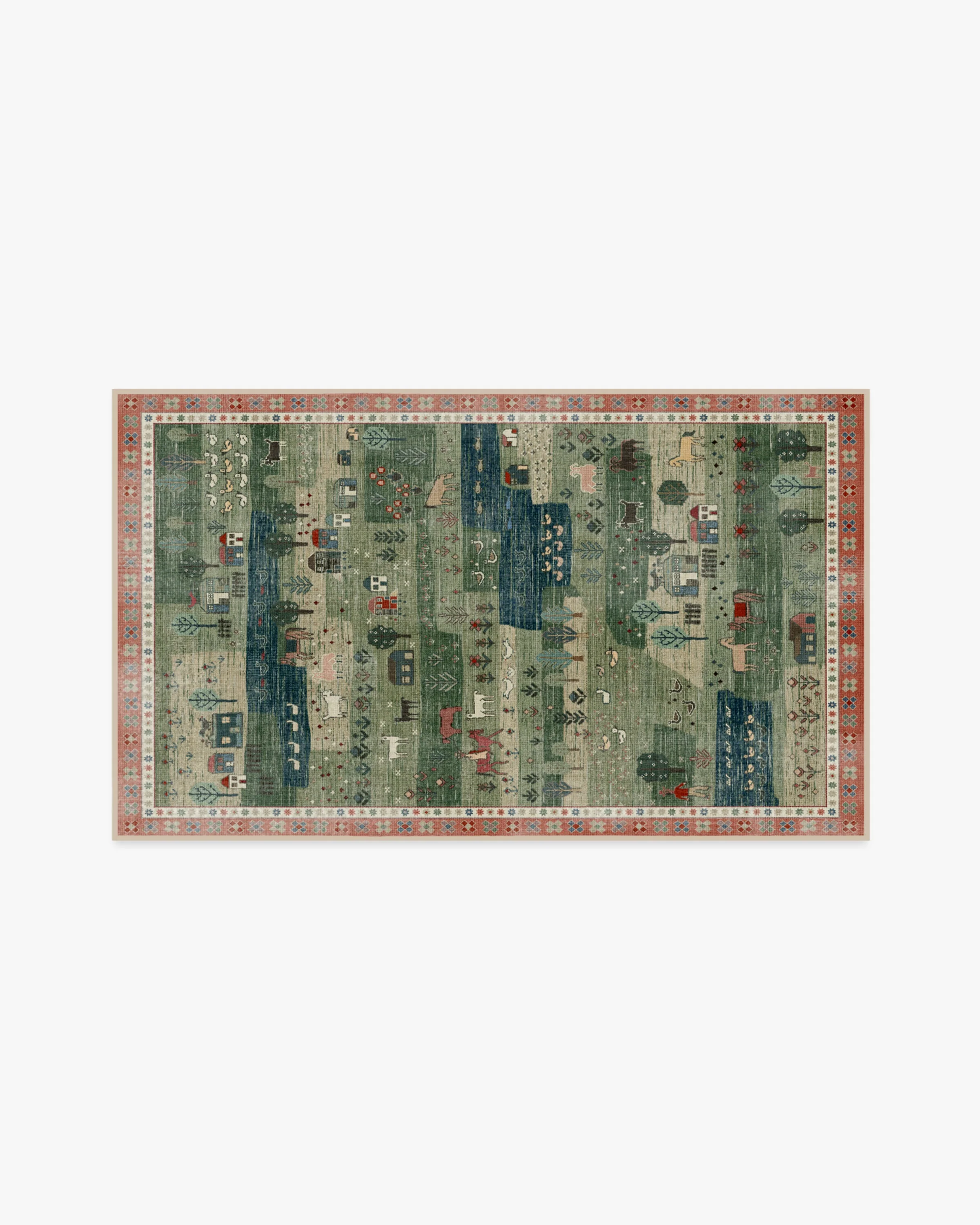 Alder Green Flatwoven Rug