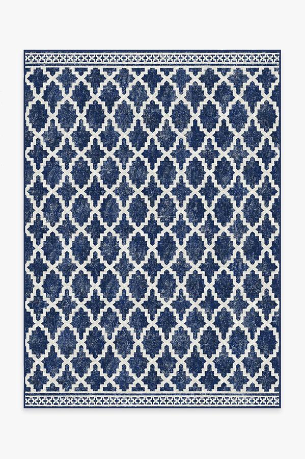 Cleo Trellis Royal Blue Outdoor Rug