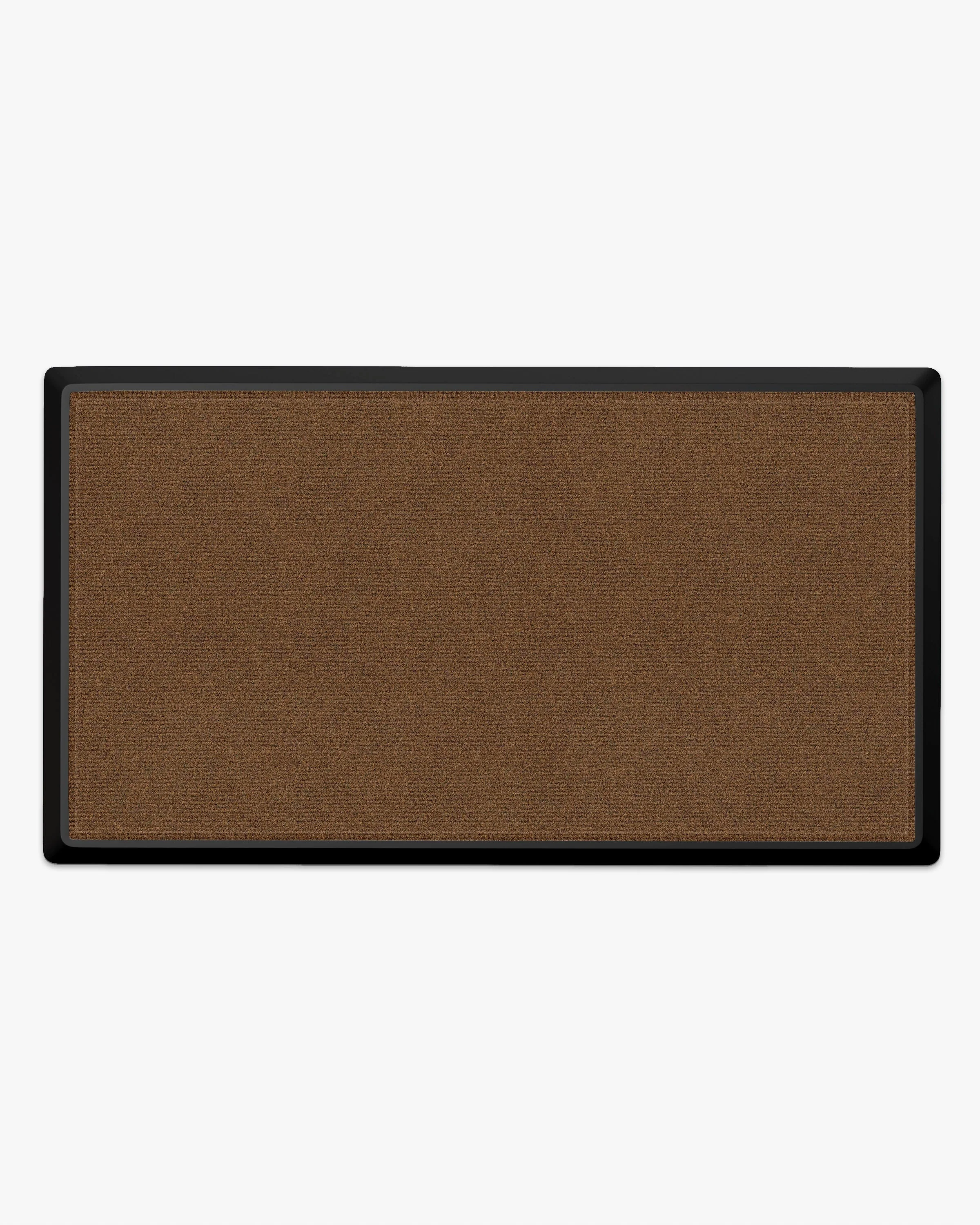 Looped Solid Dark Coir Large Doormat
