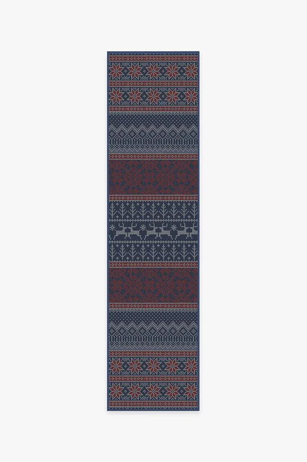 Fair Isle Red Flatwoven Rug