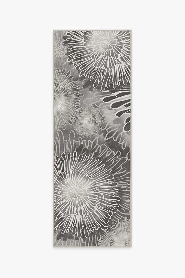 Chrysanthemum Ash Grey Rug