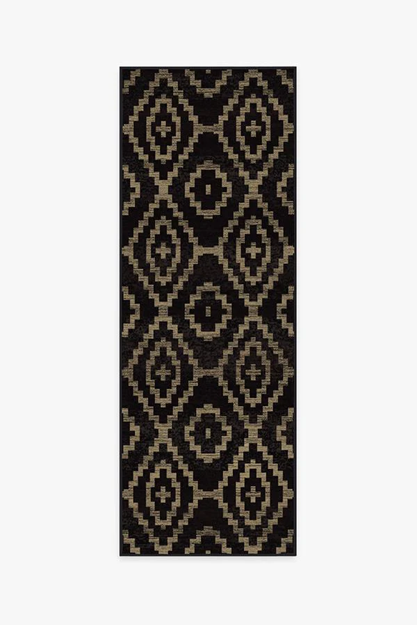 Diamond Trellis Black Rug