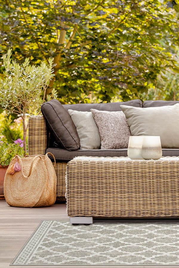 Cleo Trellis Natural Outdoor Rug