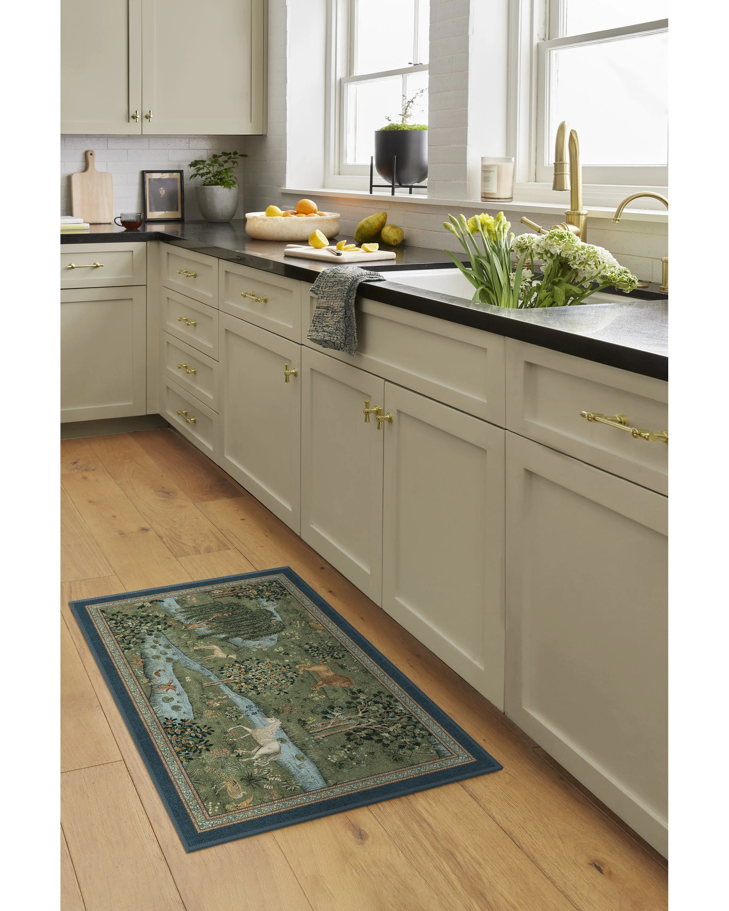 Owl & Willow Green Rug by Morris & Co.