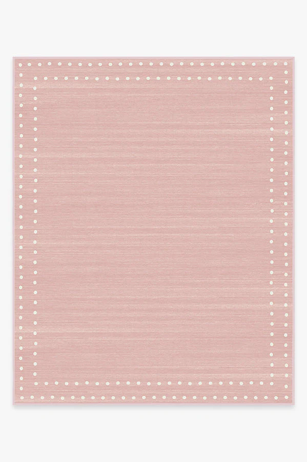 Dot Border Pink Rug