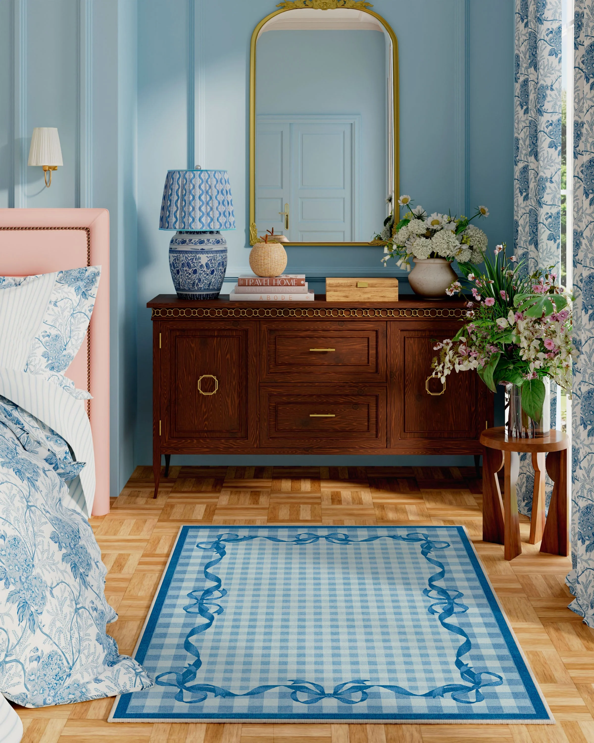 Audrey Blue Flatwoven Rug by Mrs. Alice