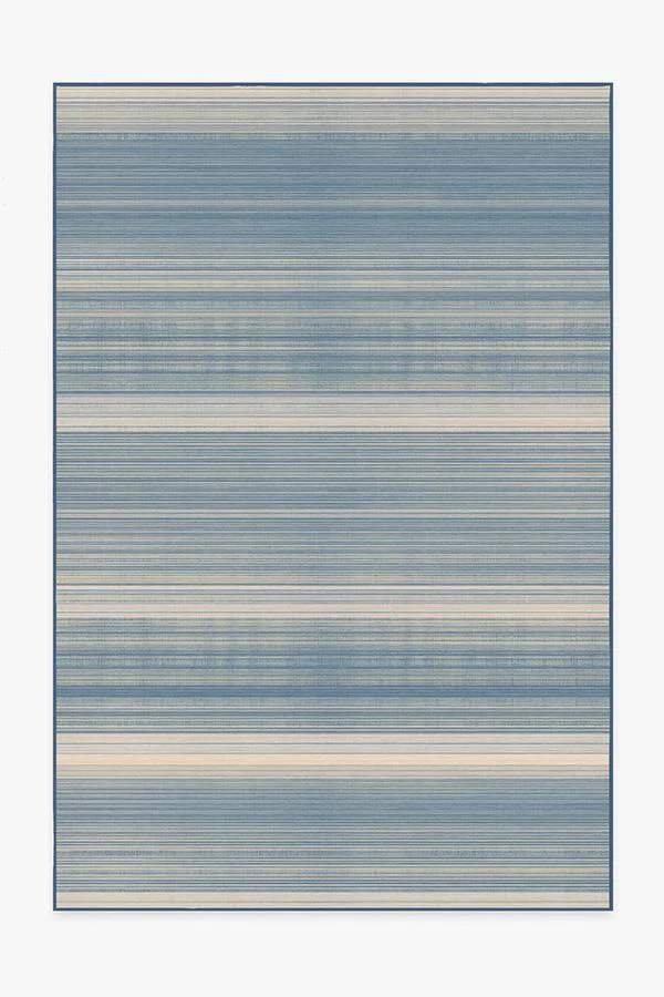 Coastal Linear Stripe Slate Rug