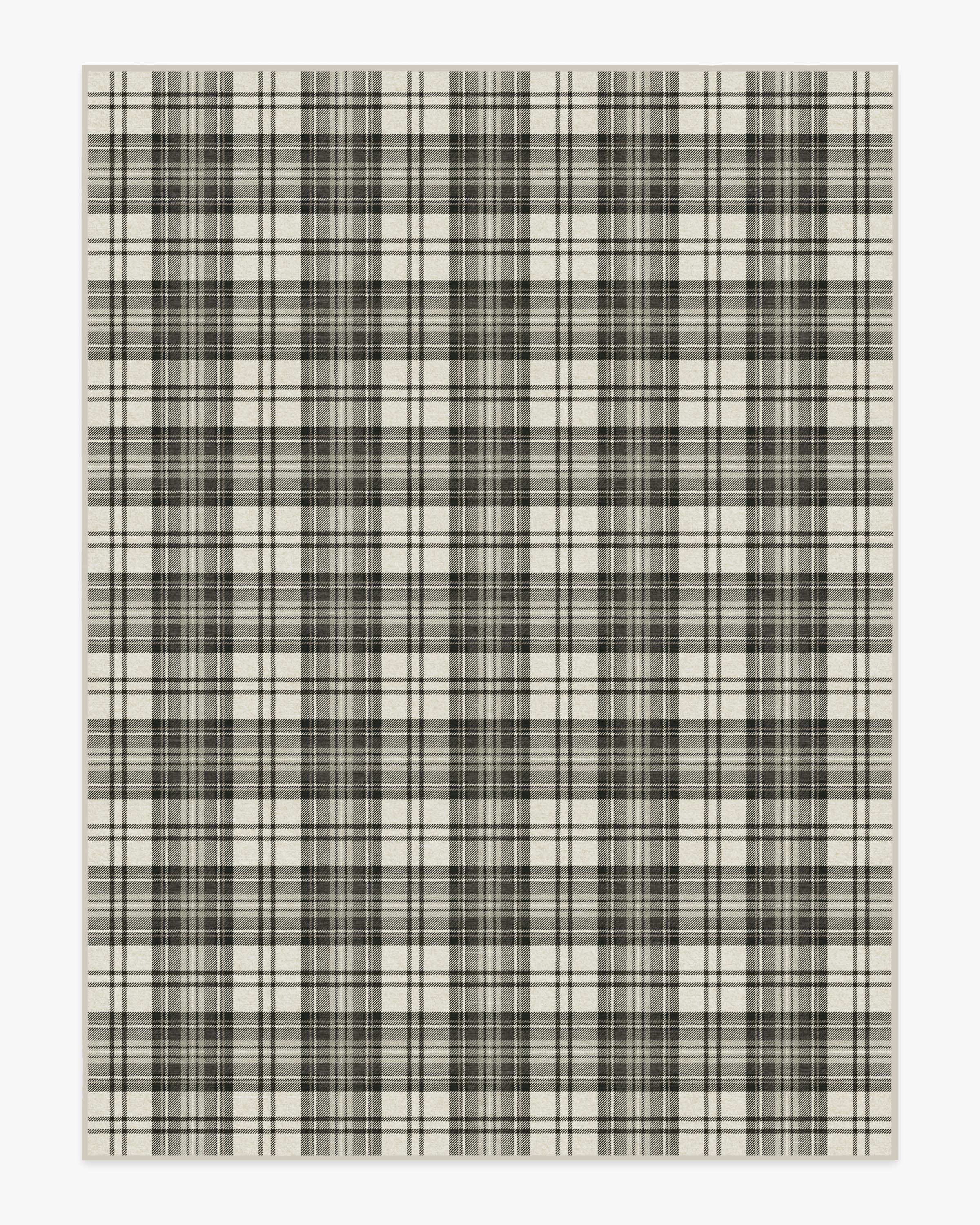 Dress Stewart Tartan Black & Ivory Rug