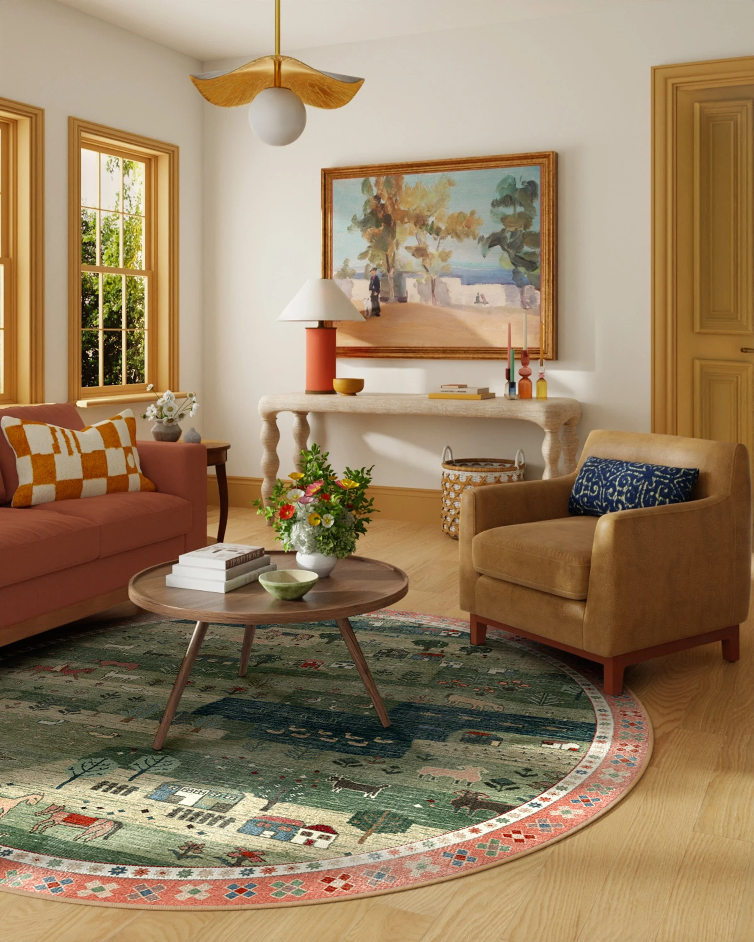 Alder Green Flatwoven Rug