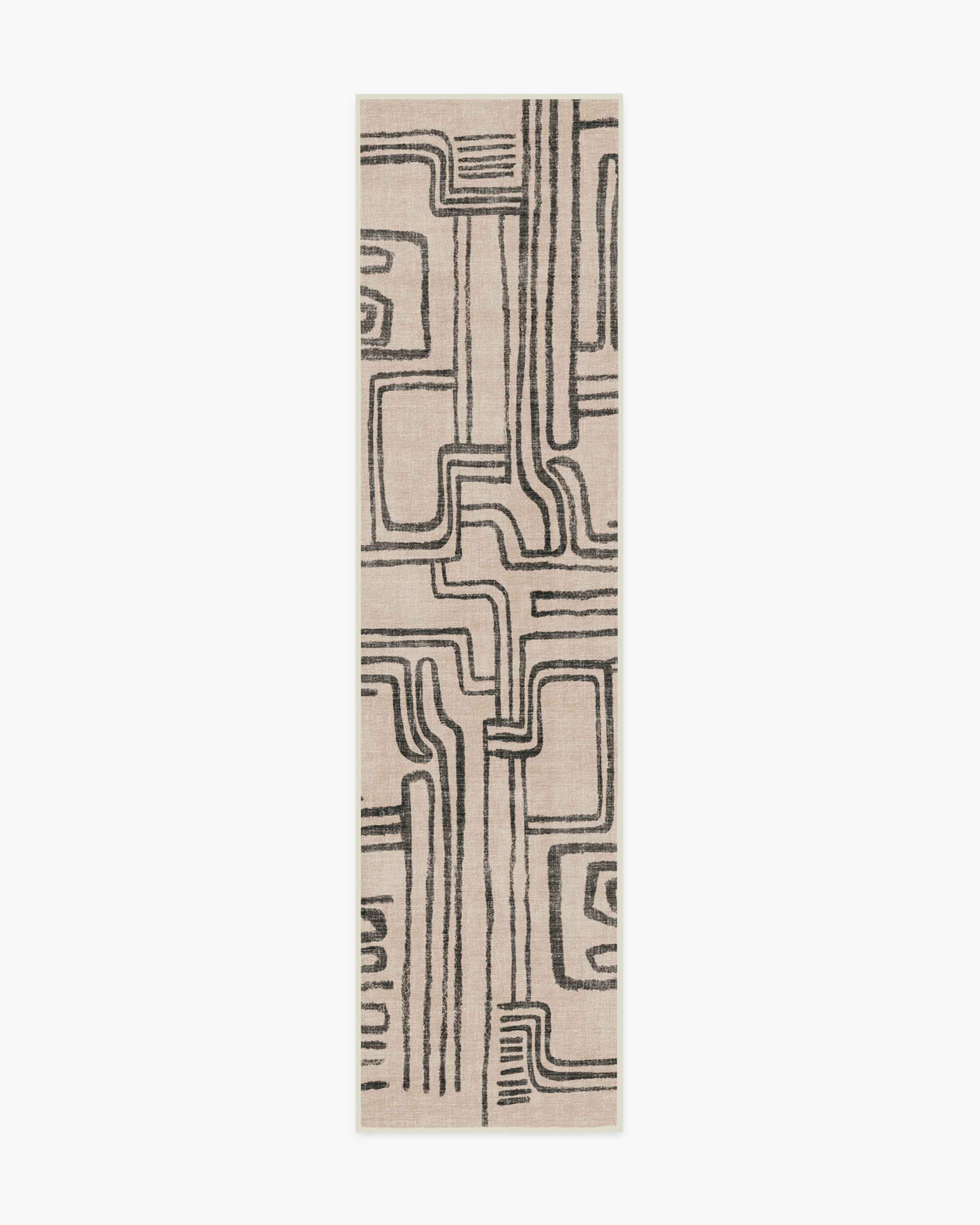 Kassena Black & Ivory Flatwoven Rug by Malene Barnett