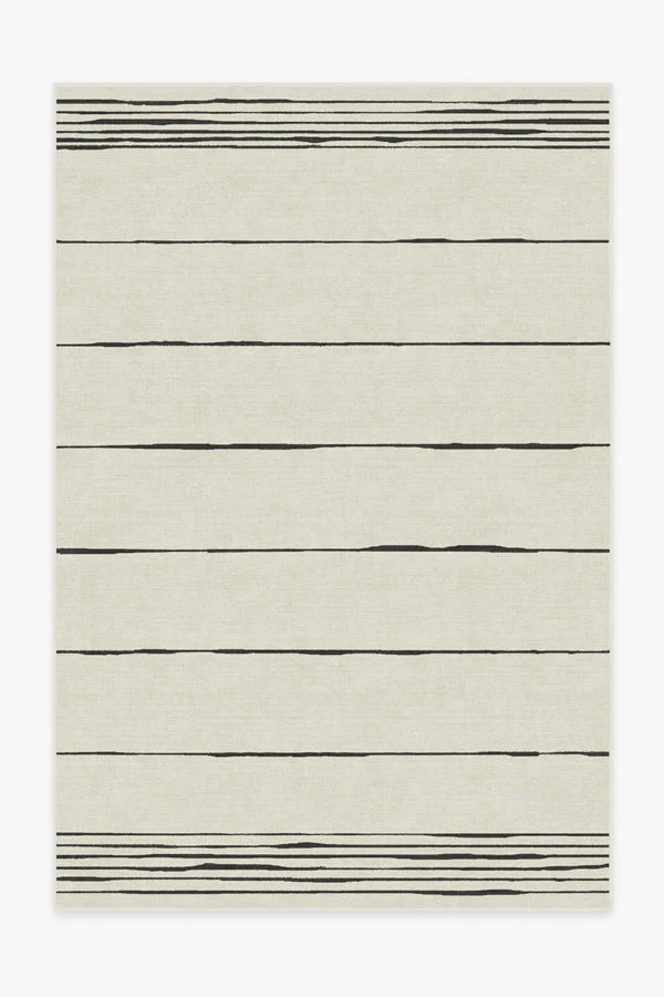 Clea Ivory & Black Rug by The Home Edit