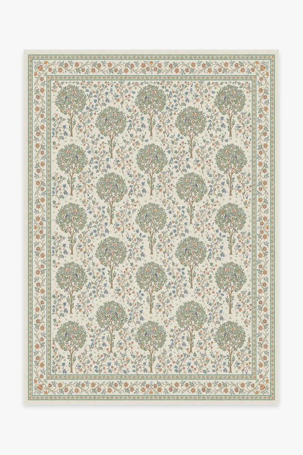 Kelmscott Tree Green Flatwoven Rug by Morris & Co.