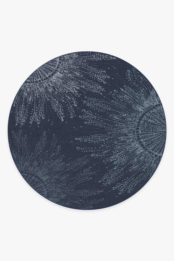 Jellyfish Bloom Navy Flatwoven Rug