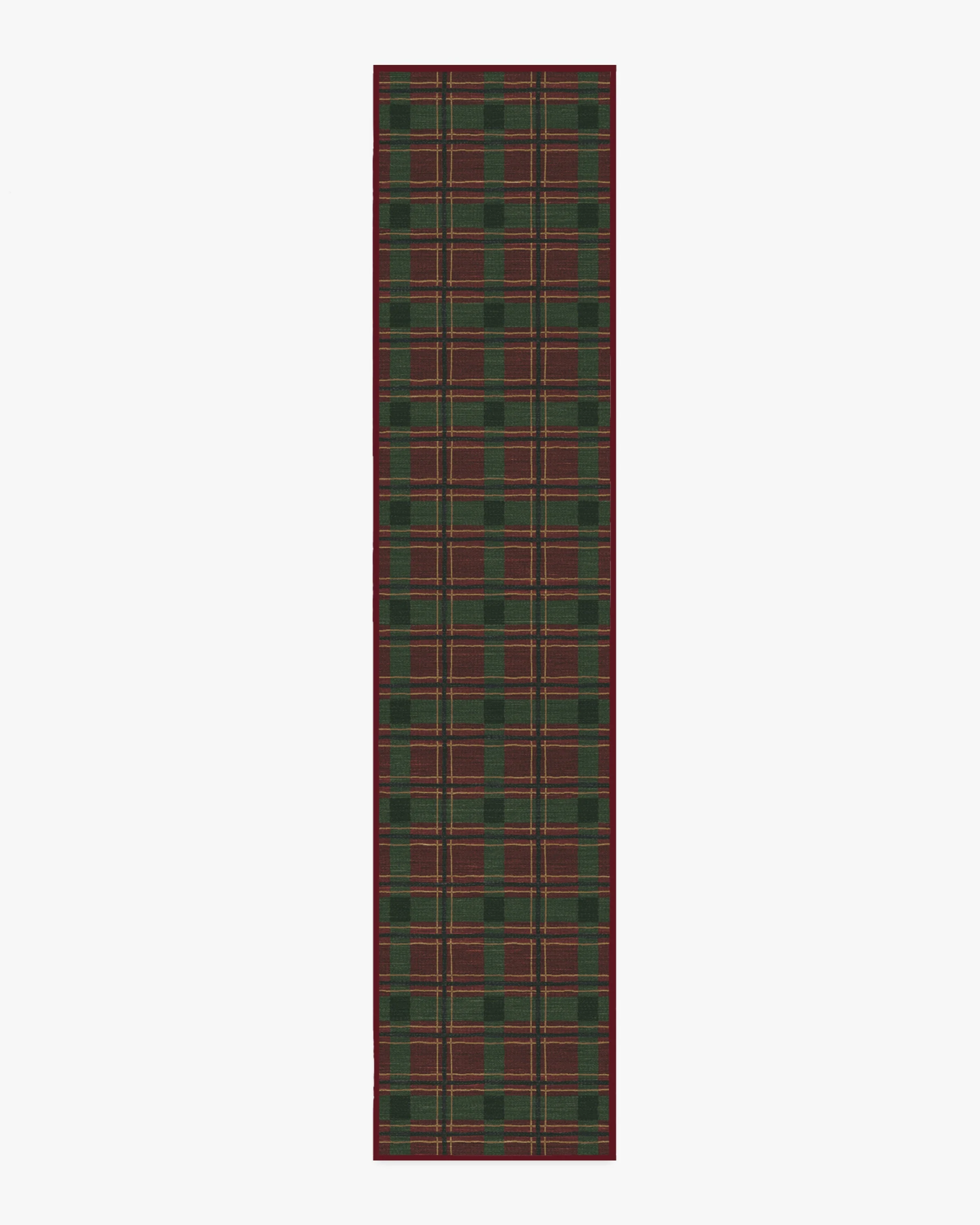 Piper Plaid Burgundy & Green Flatwoven Rug