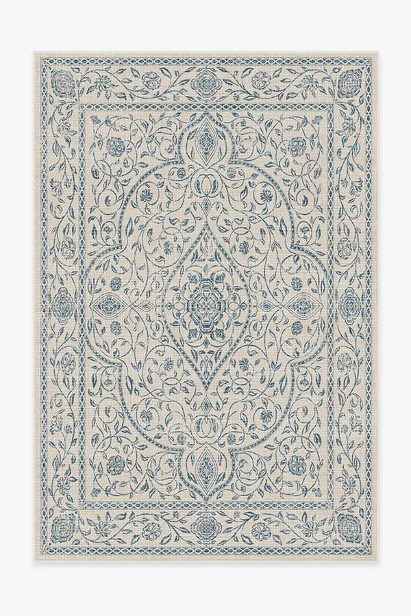 Vianna Blue & Ivory Flatwoven Rug