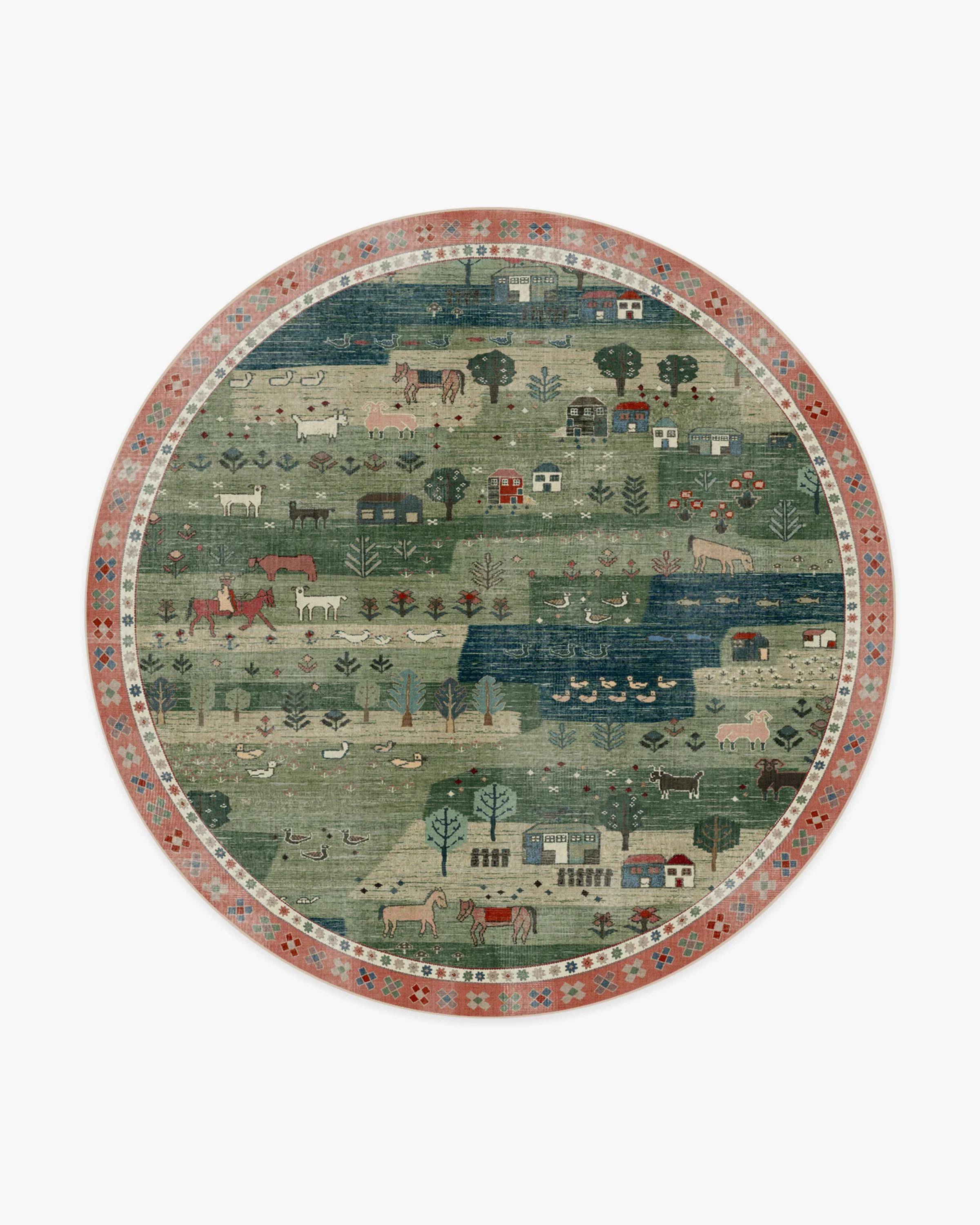 Alder Green Flatwoven Rug