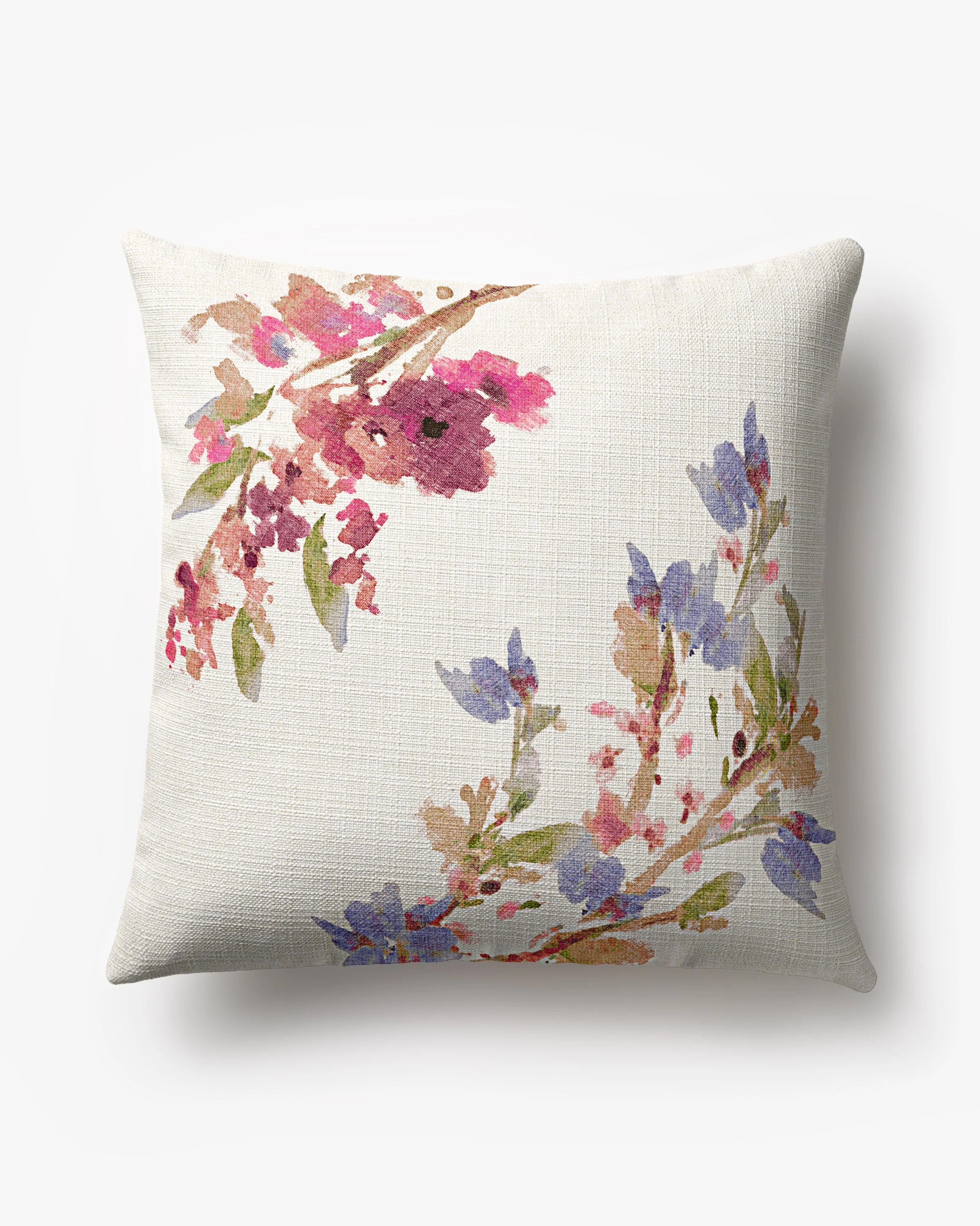 Bloom Ivory Multicolor Woven Throw Pillow