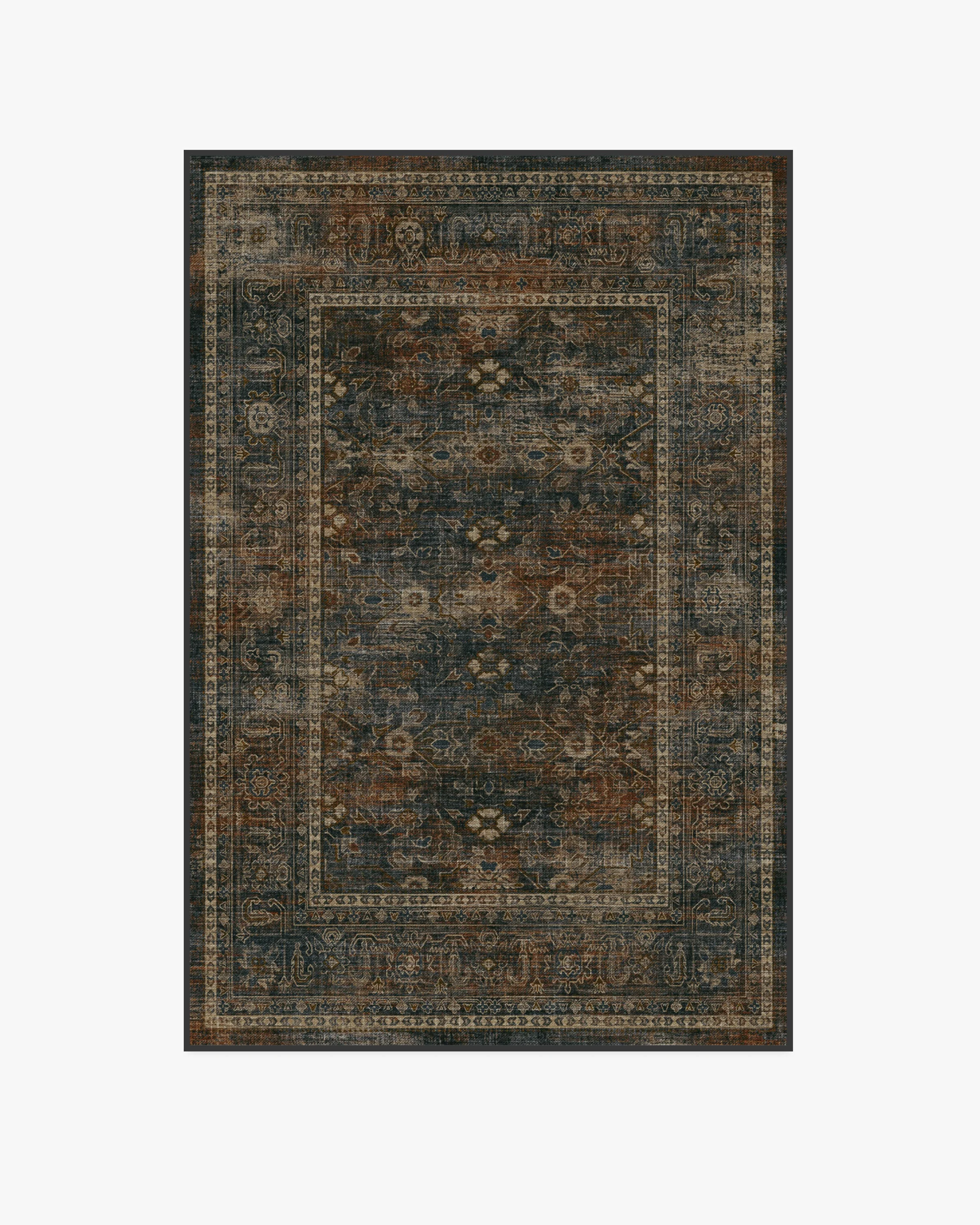 Ophelia Navy & Redwood Rug
