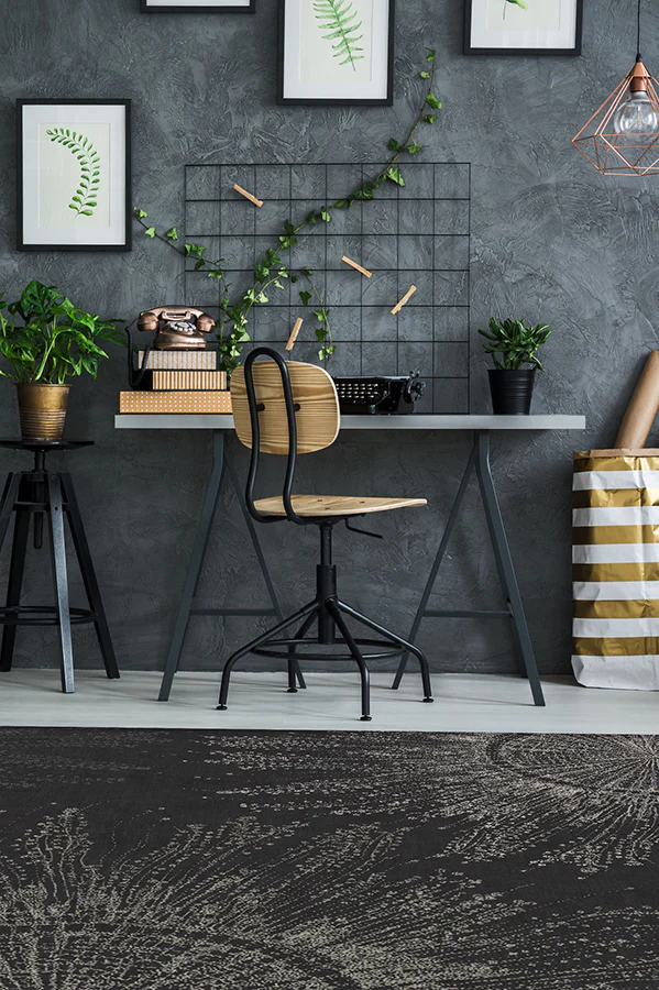 Jellyfish Bloom Charcoal Flatwoven Rug