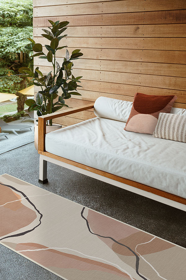 Petra Copper Rose Outdoor Rug