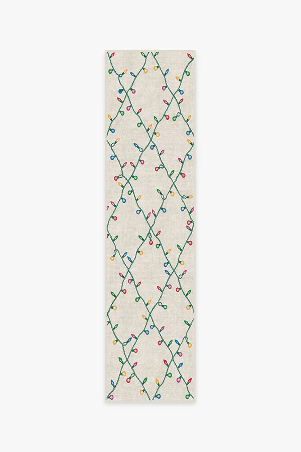 Holiday Lights Creme Flatwoven Rug
