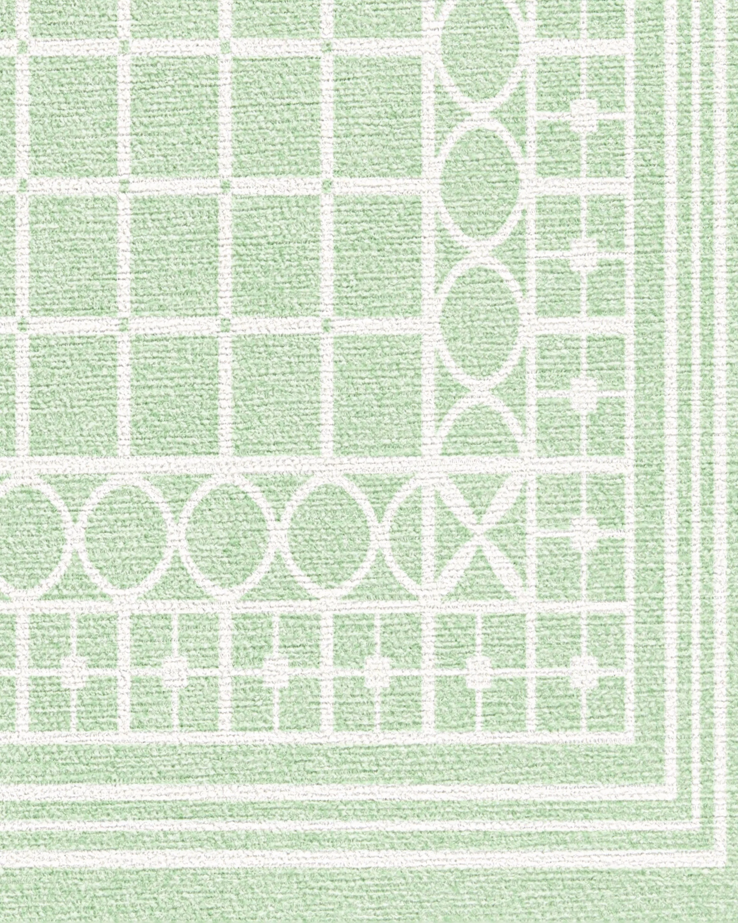 Palm Beach Powder Sage Flatwoven Rug by Gray Malin