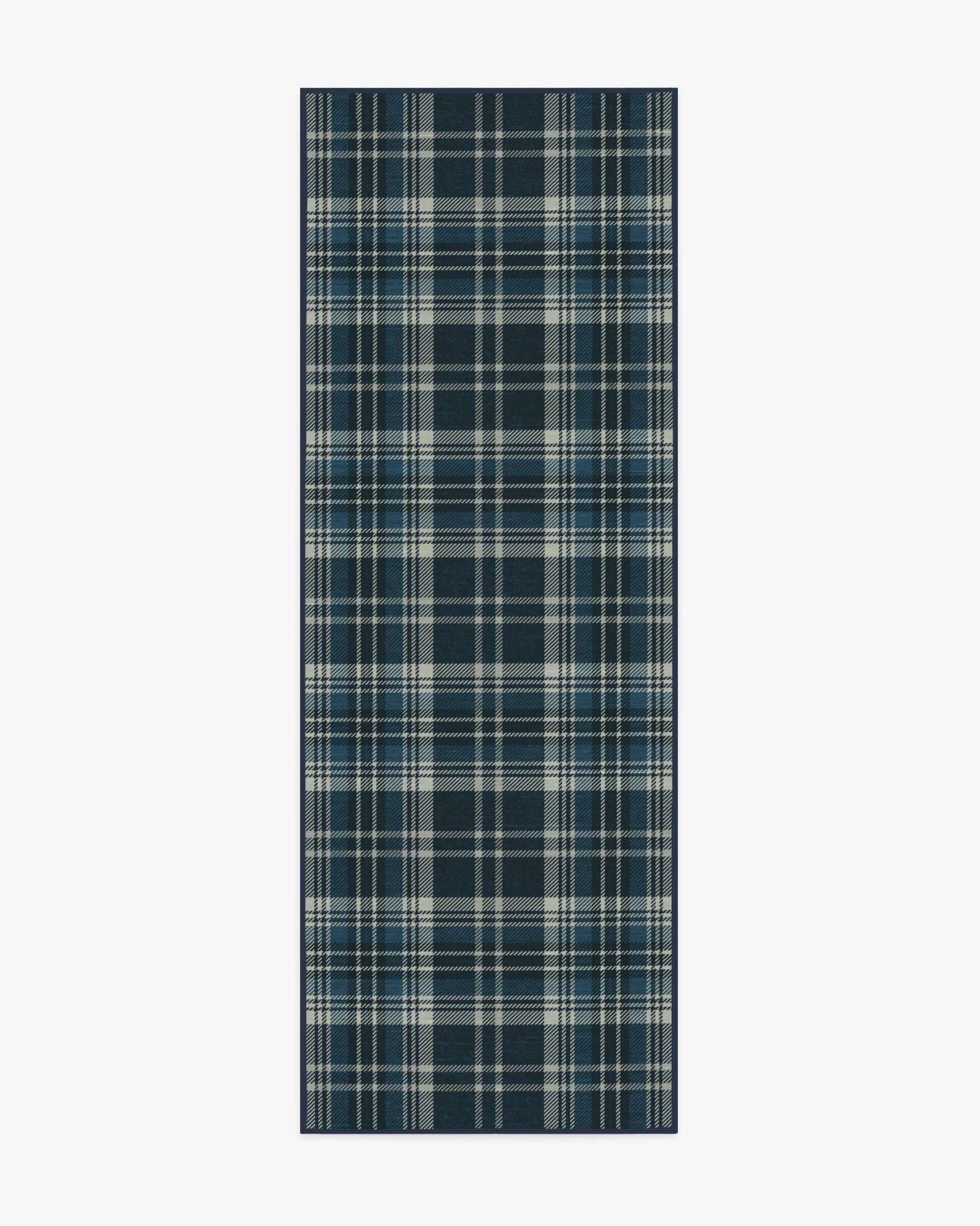 Dress Stewart Tartan Navy Flatwoven Rug