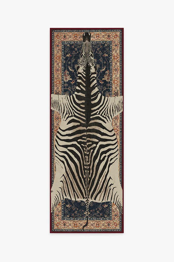 On Safari Sapphire Rug by Iris Apfel