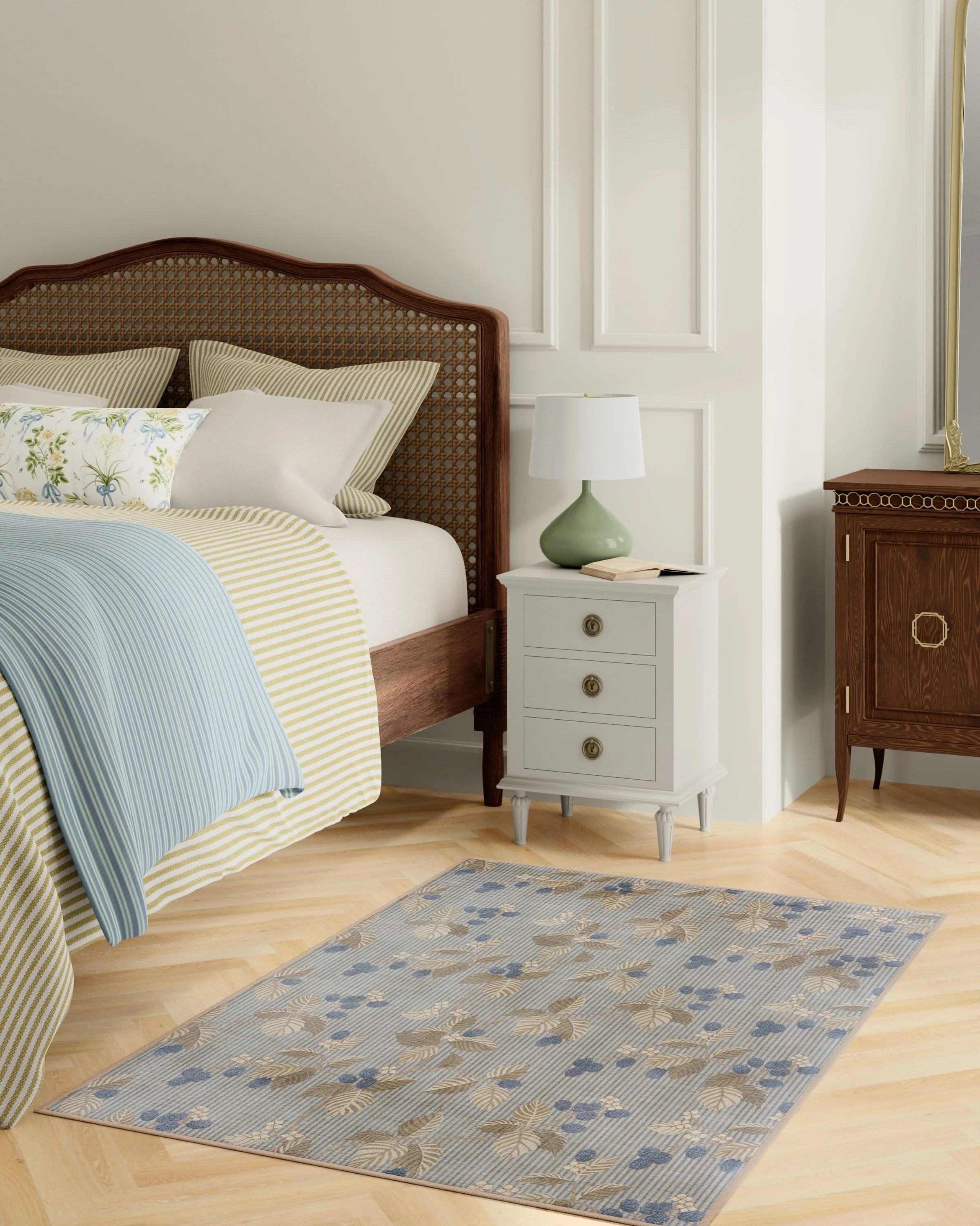 Rubus Azure & Fawn Rug by Sanderson