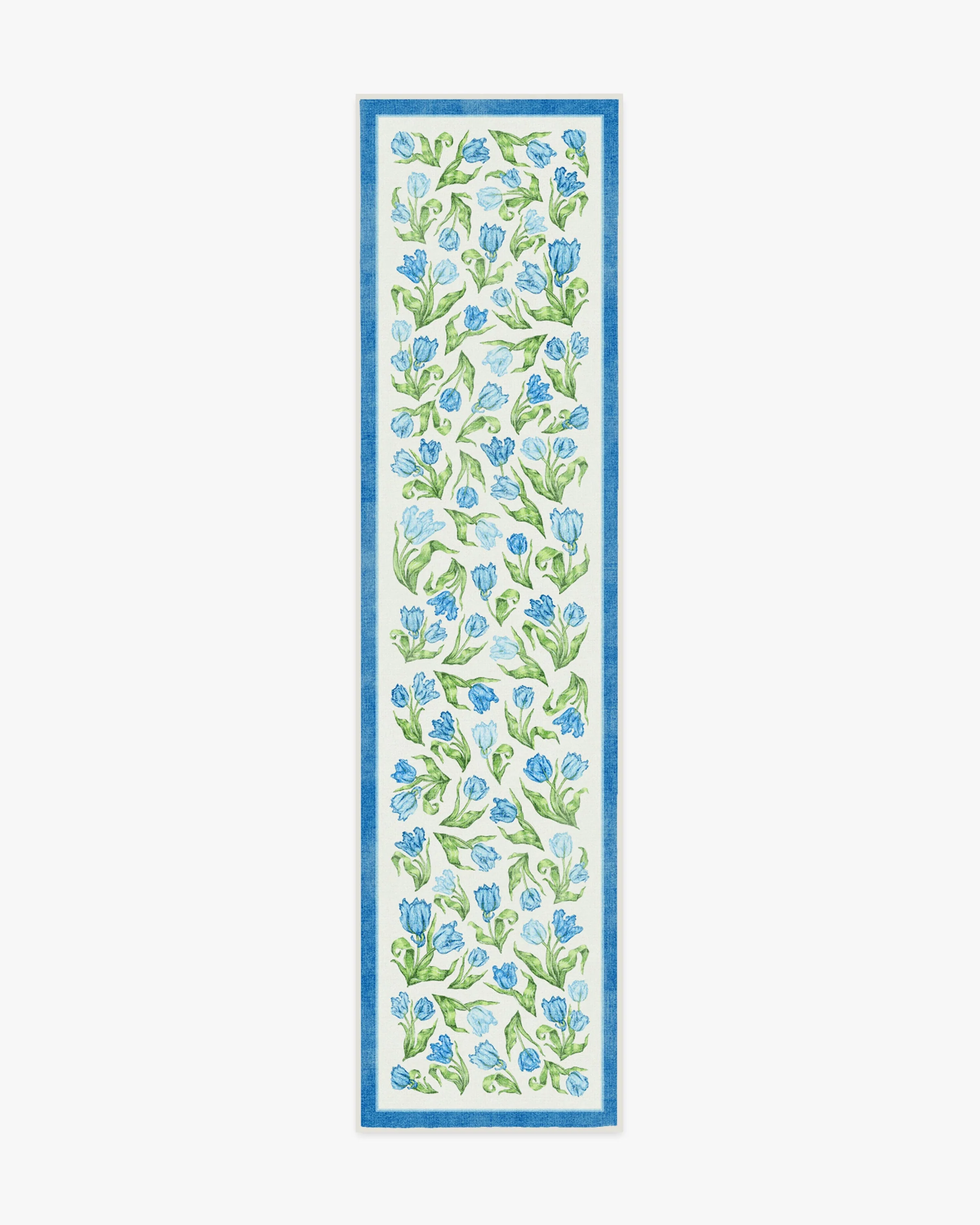 Garden Party Blue Flatwoven Rug by Mrs. Alice