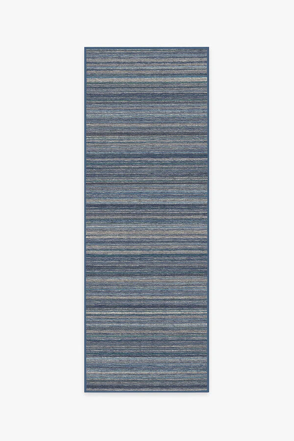 Multi Stripe Blue Rug