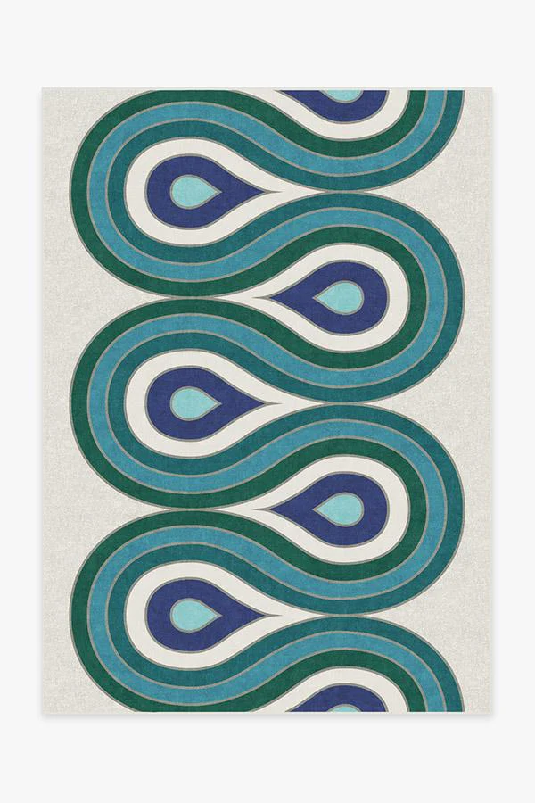 Milano Peacock Rug by Jonathan Adler