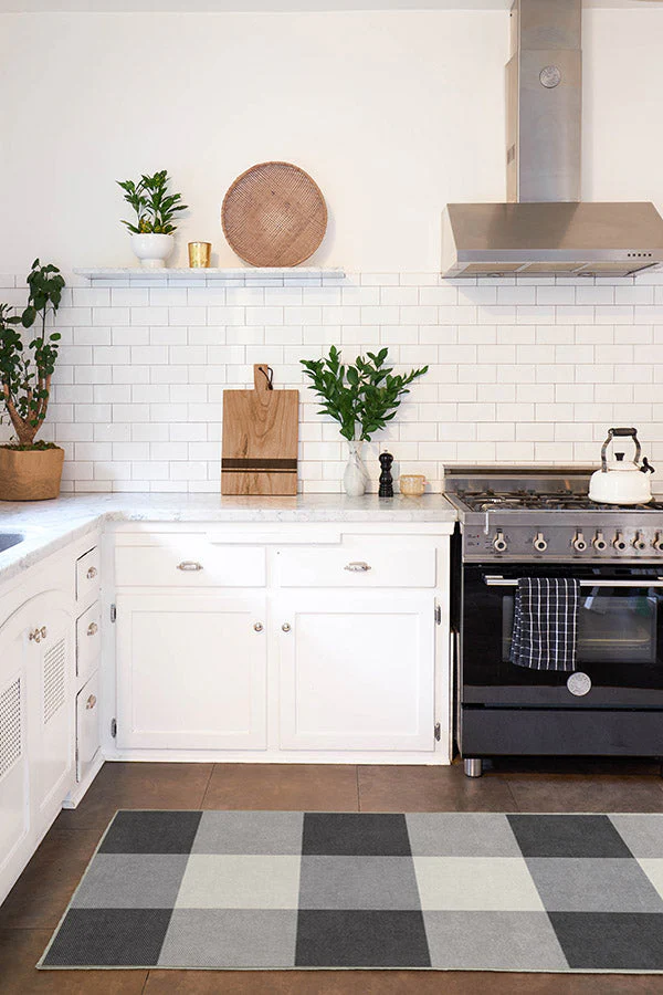 Buffalo Plaid Black & White Rug