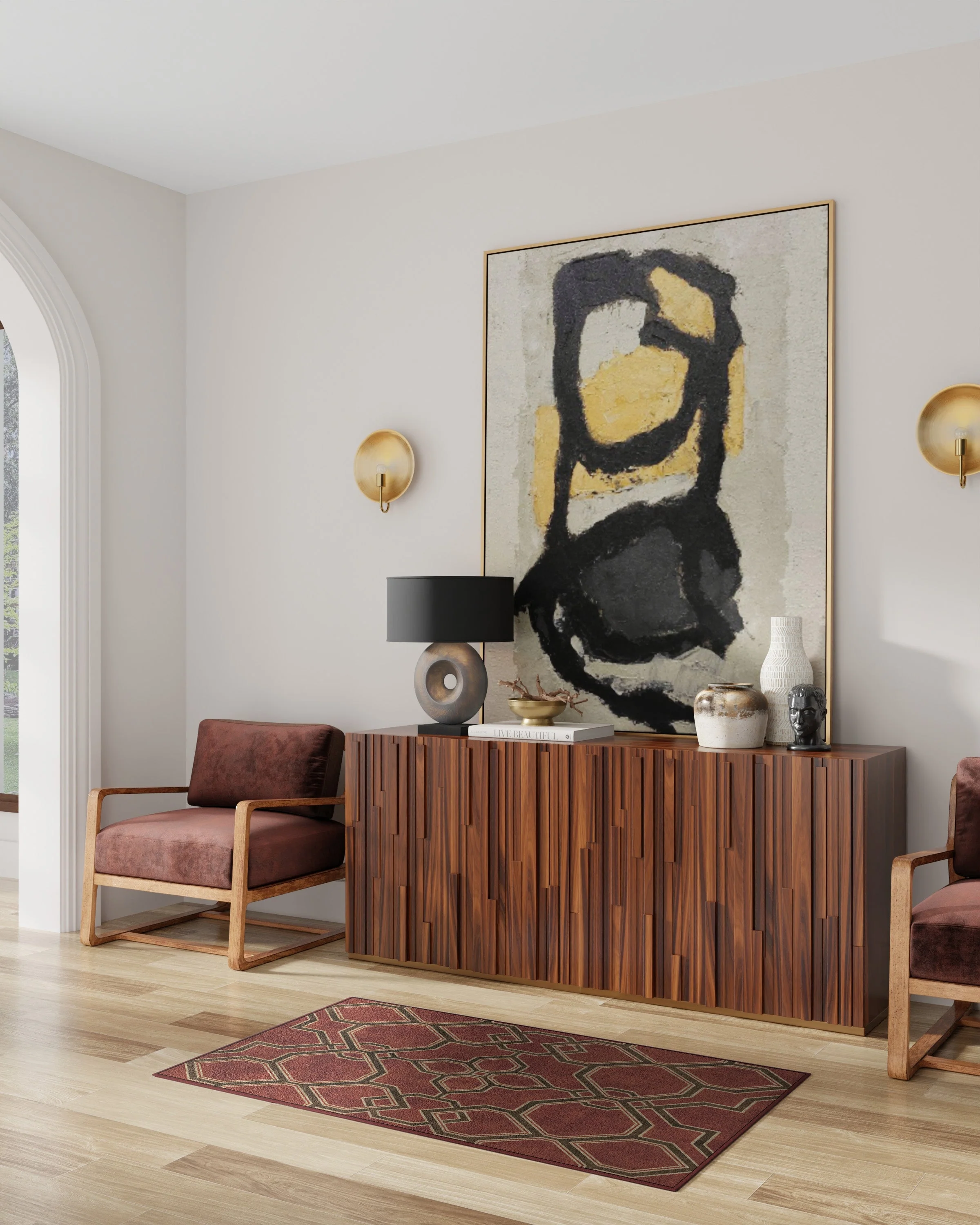 Kian Red Rug by Martyn Lawrence Bullard