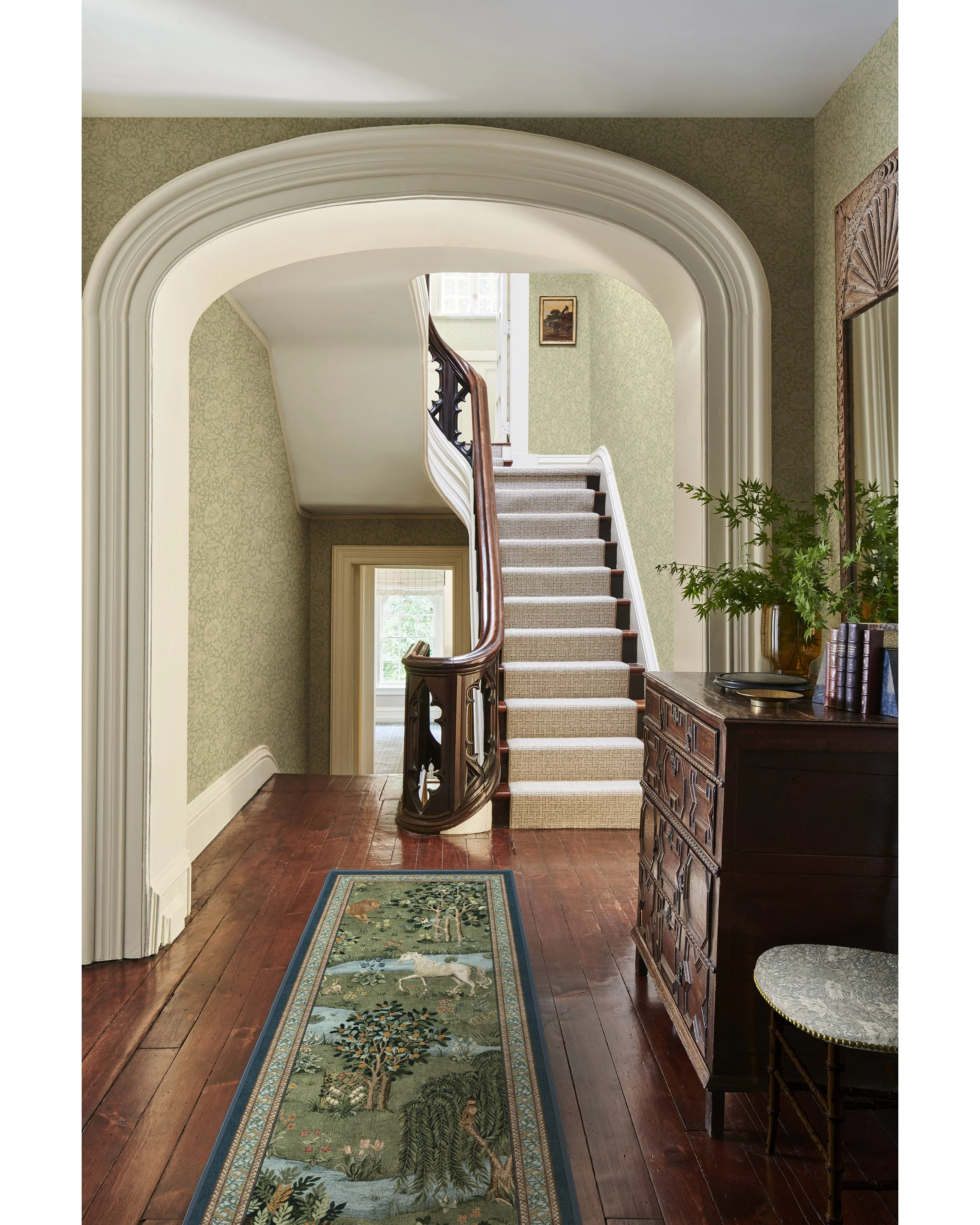 Owl & Willow Green Rug by Morris & Co.
