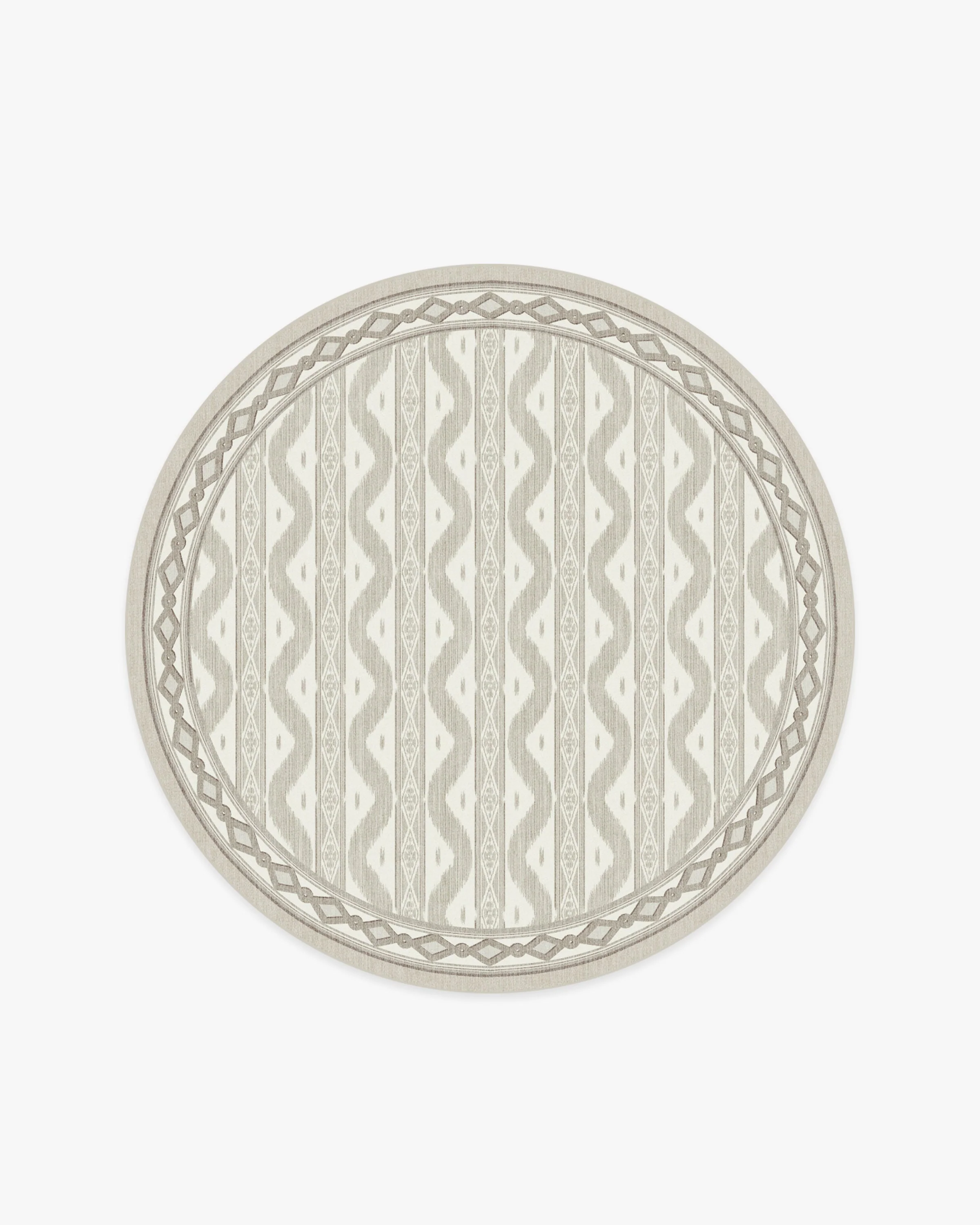 Ava Ikat Beige Flatwoven Rug by Mrs. Alice