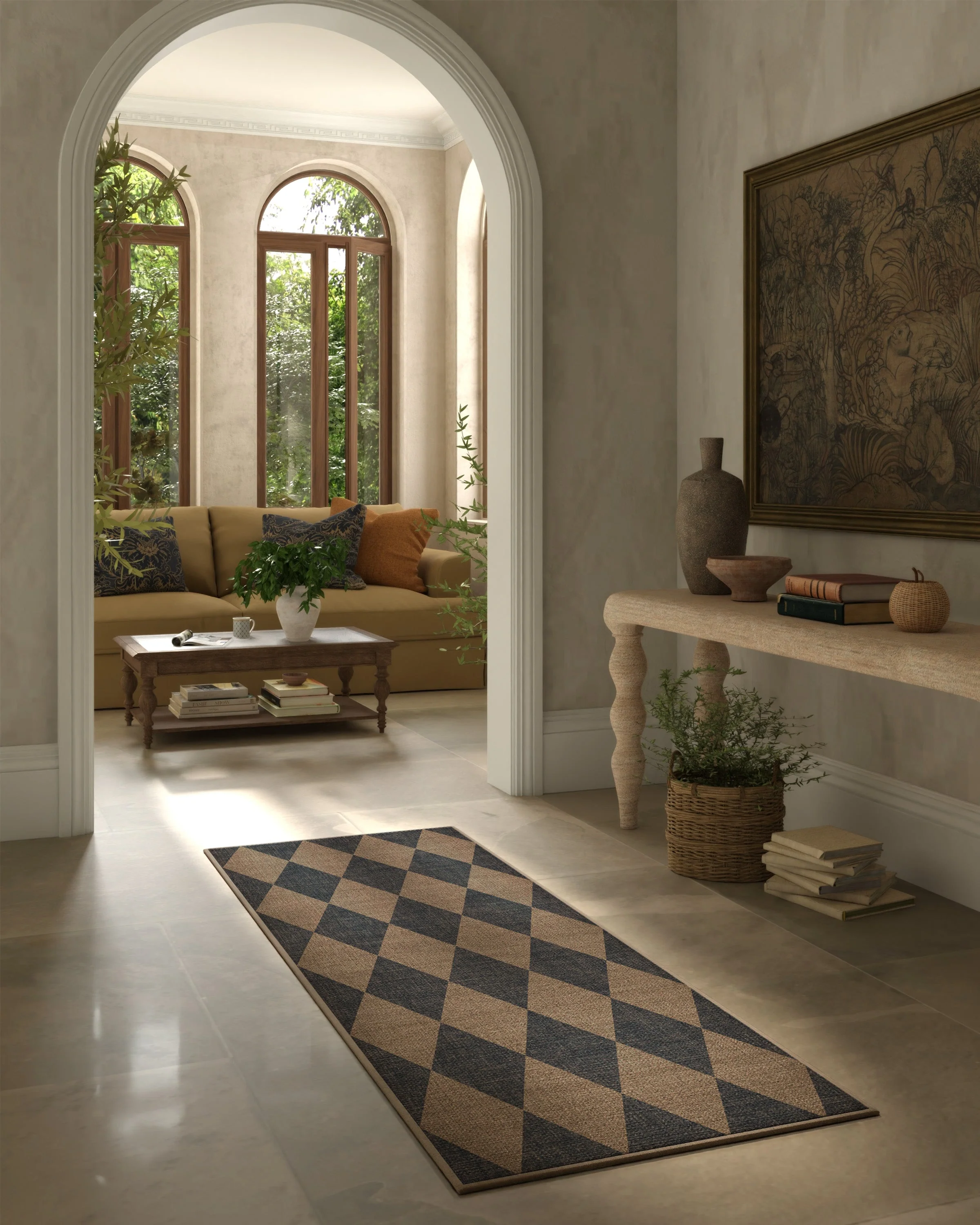 Palazzo Soft Navy Re-Jute Rug