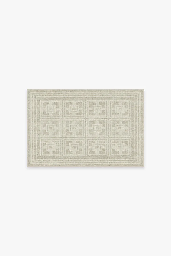 Palm Springs Ivory Stone Flatwoven Rug by Gray Malin