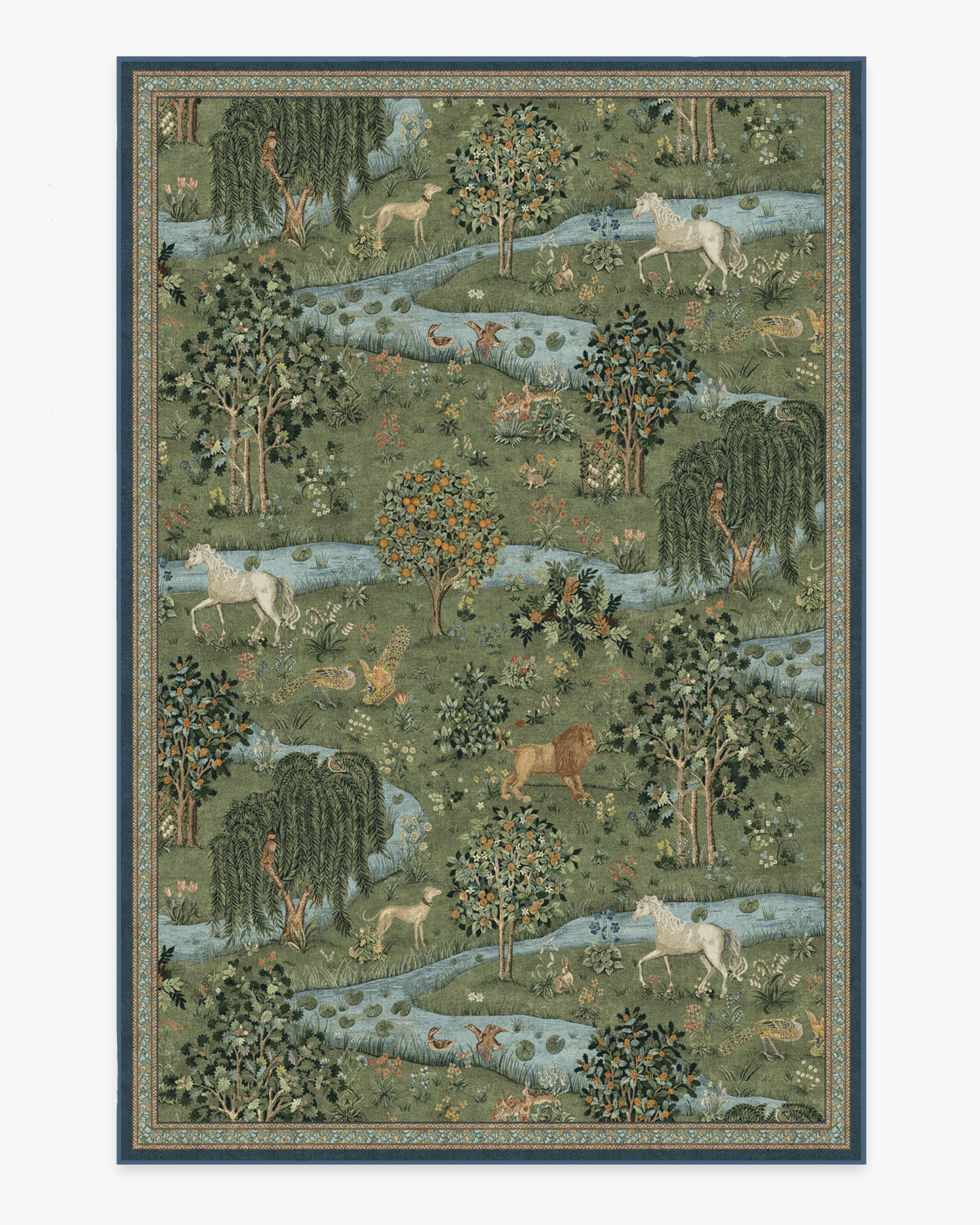 Owl & Willow Green Rug by Morris & Co.