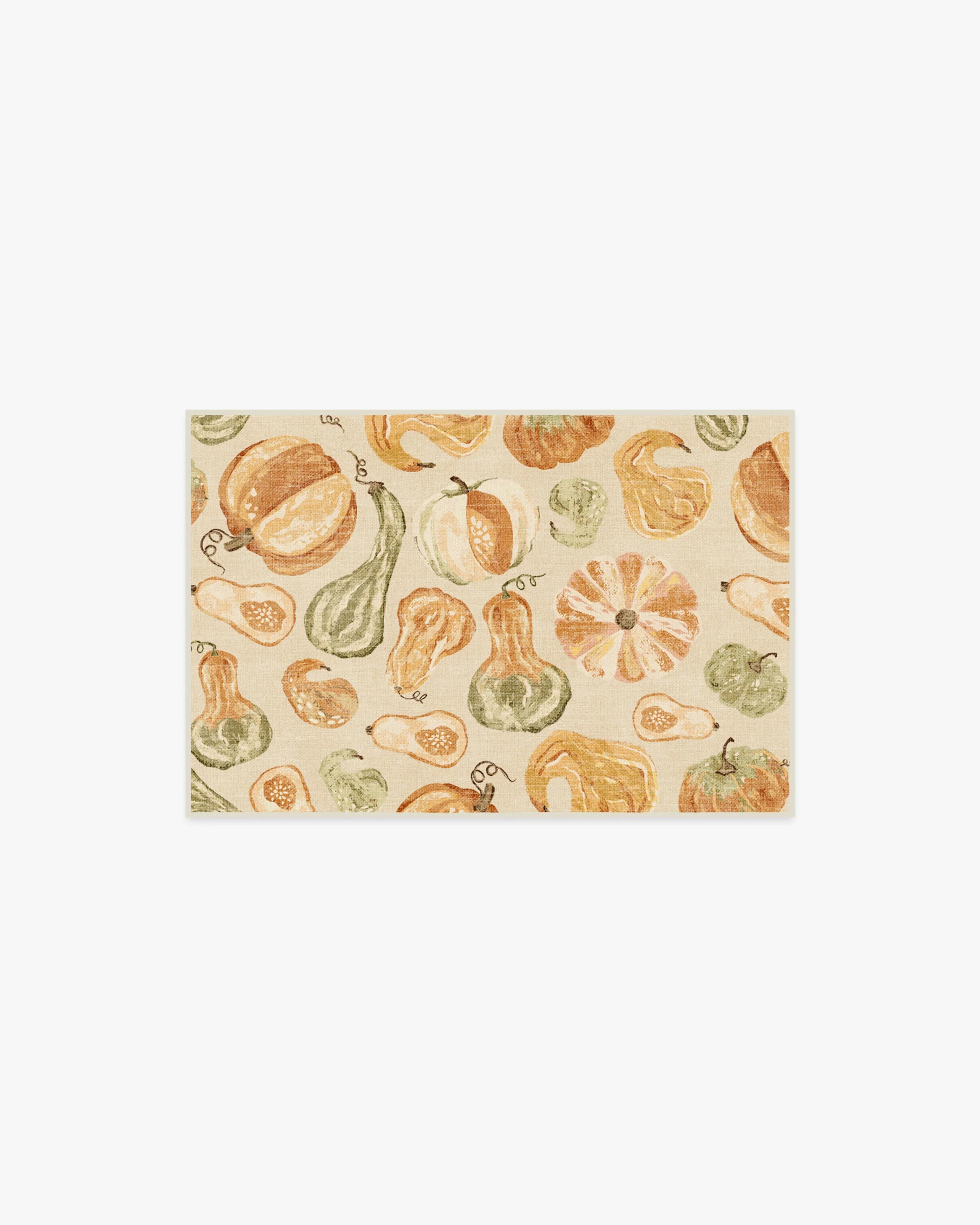 Harvest Veggies Cream Multicolor Flatwoven Rug