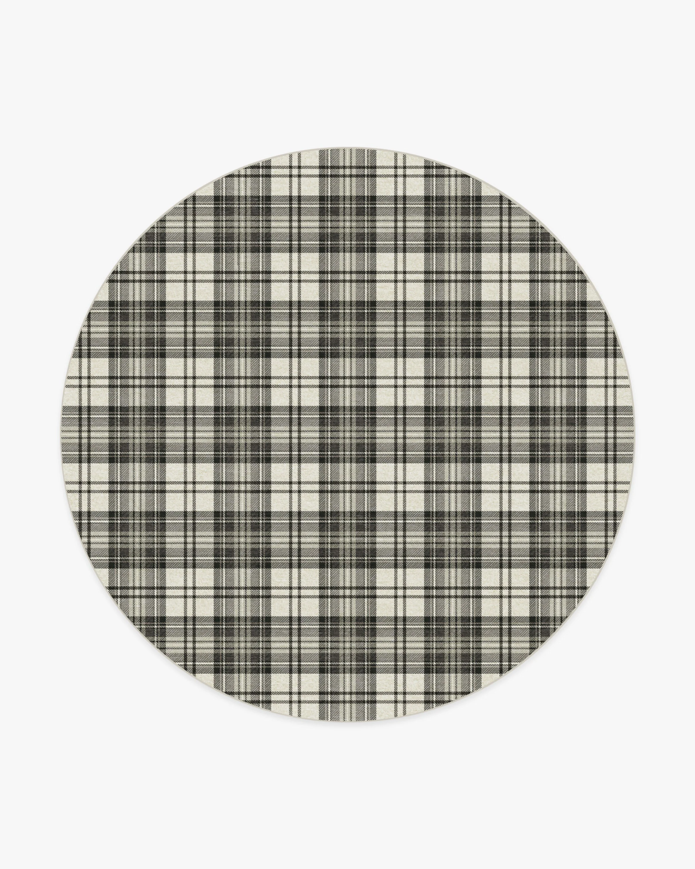 Dress Stewart Tartan Black & Ivory Rug