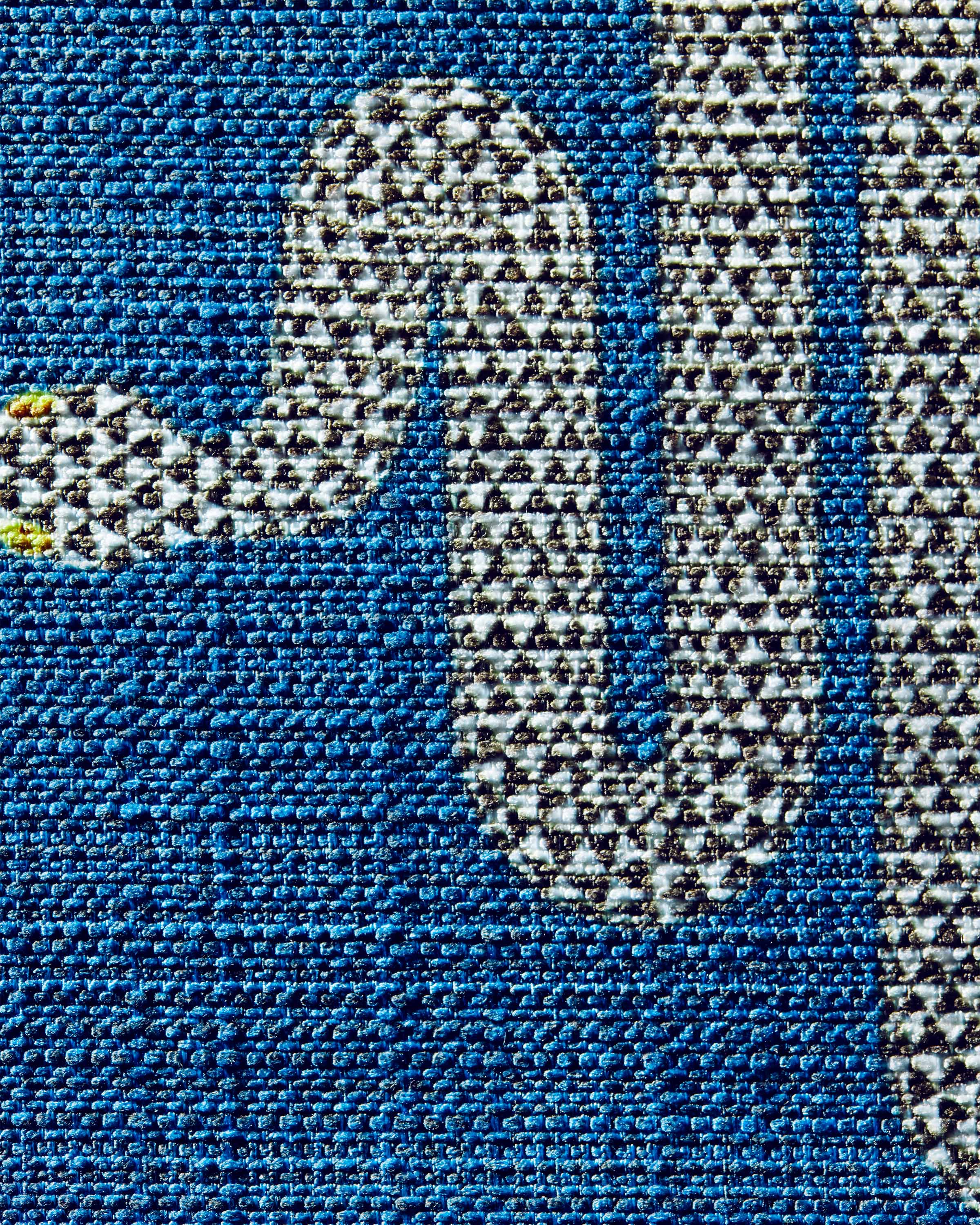 Venom Green & Blue Woven Throw Pillow by Jonathan Adler