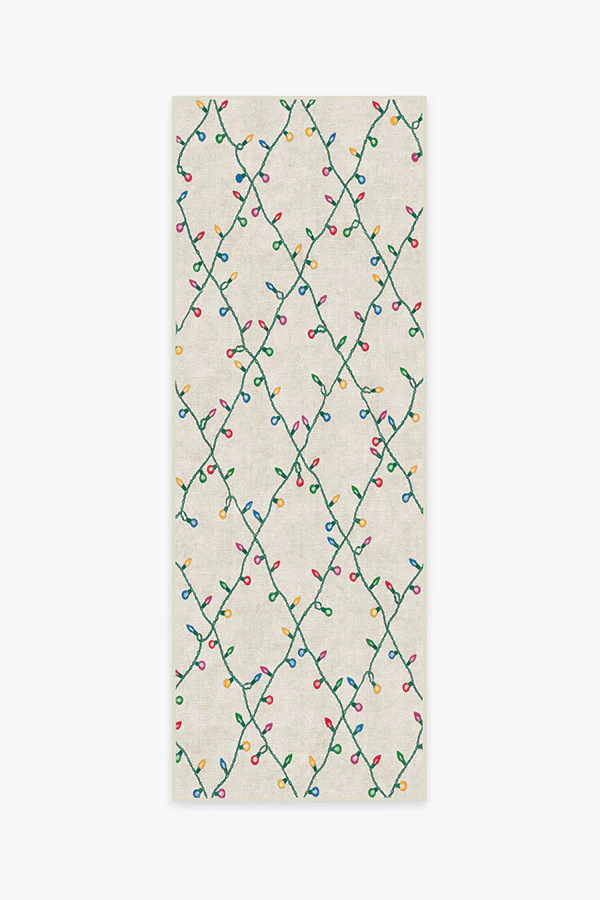 Holiday Lights Creme Flatwoven Rug