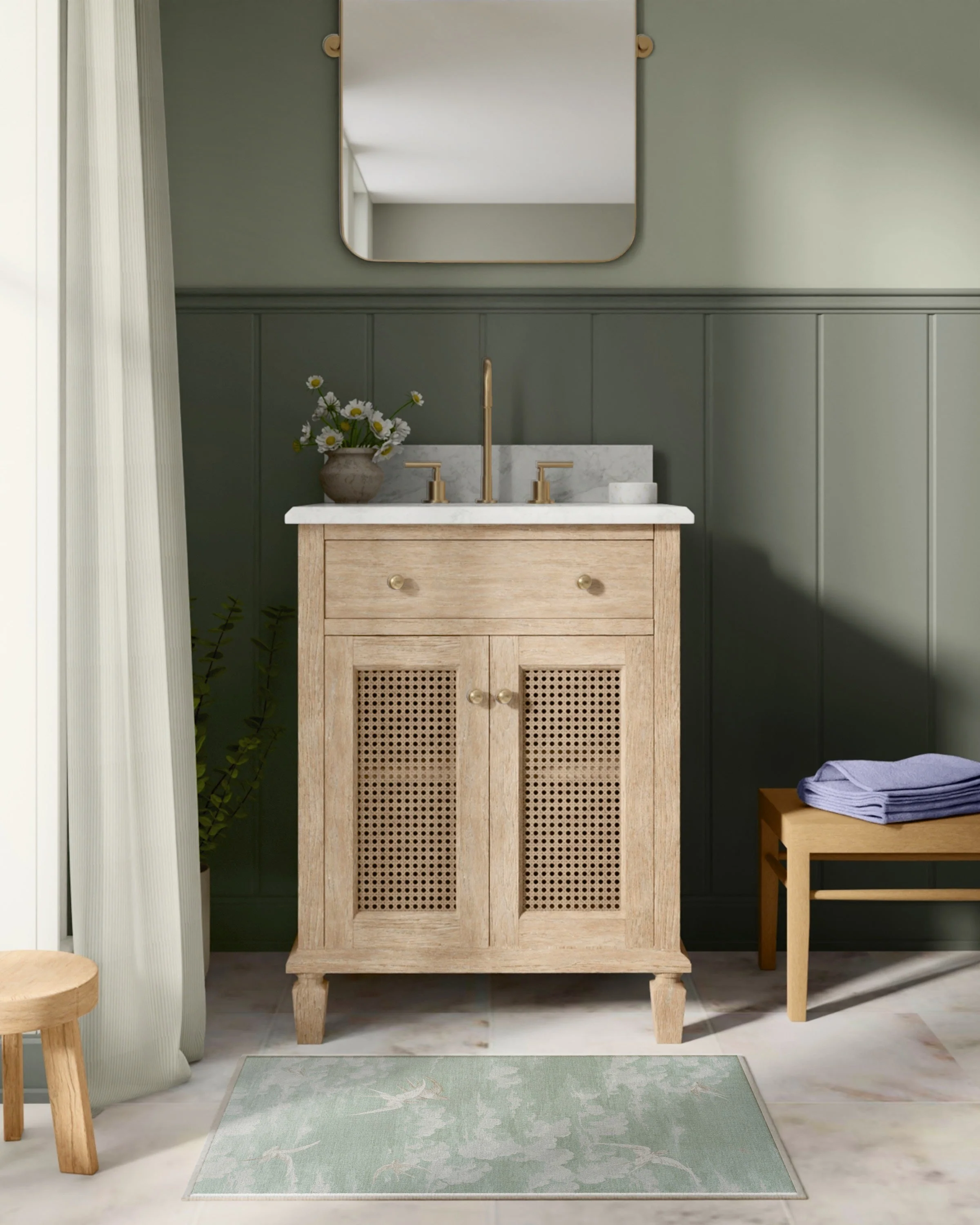 Silvi Clouds Seaspray Rug by Sanderson