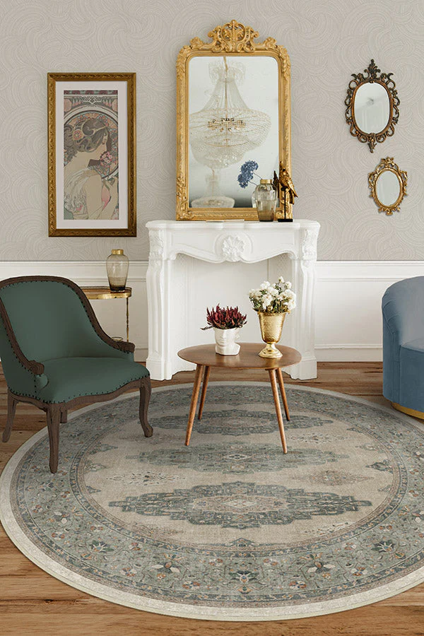 Maxine Natural Sage Flatwoven Rug