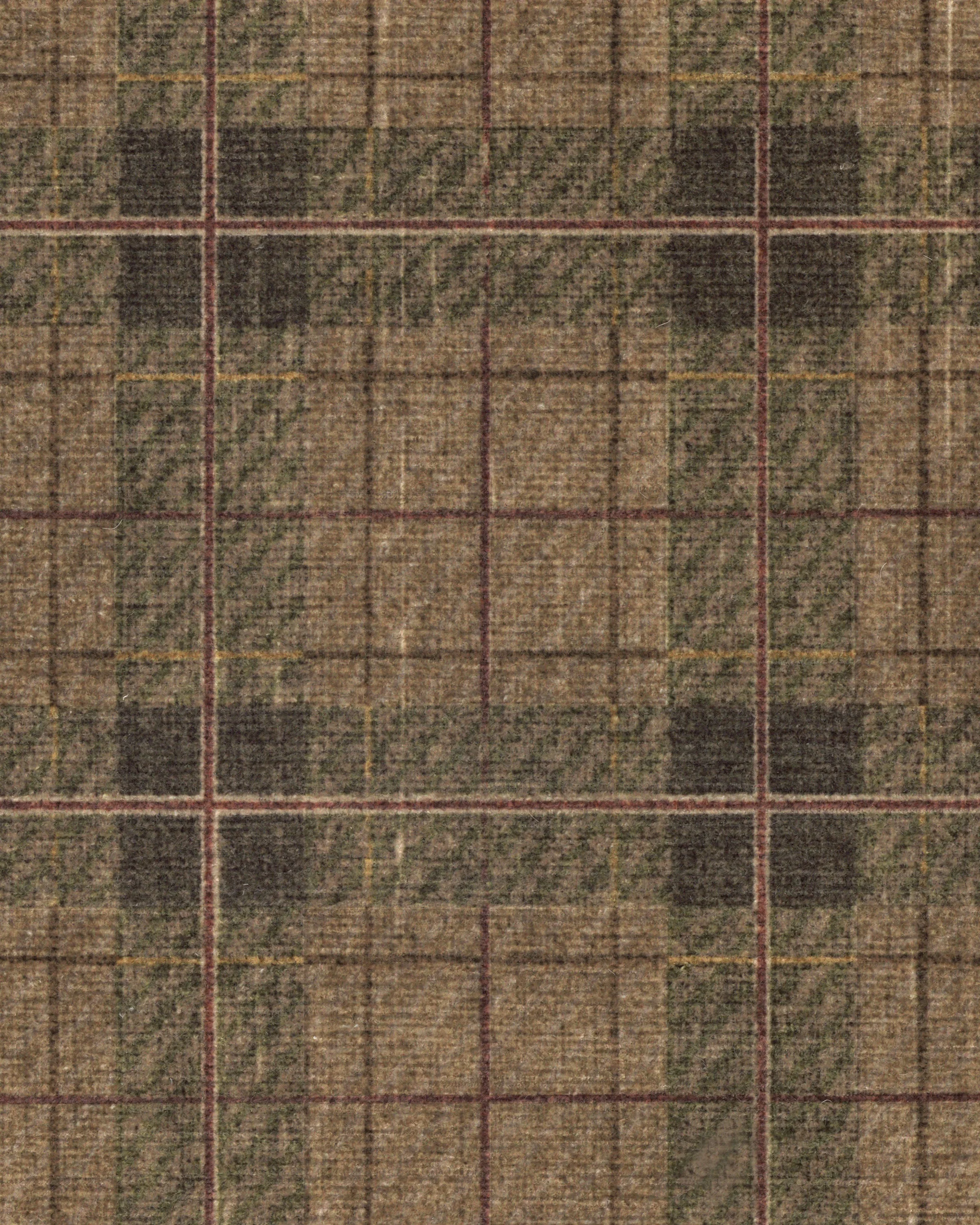 Alfie Plaid Natural & Green Flatwoven Rug