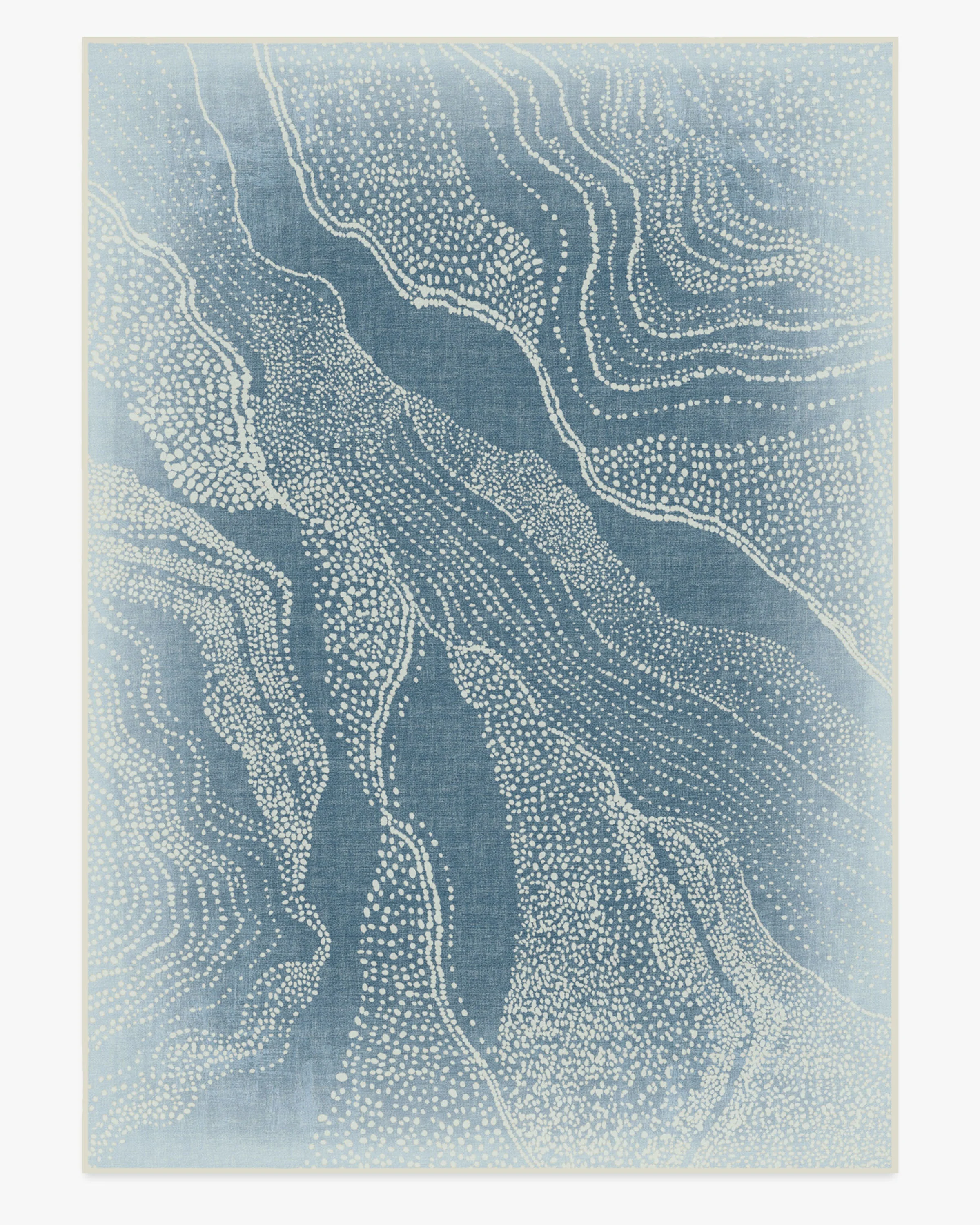 Adorned Soft Blue Rug by Malene Barnett